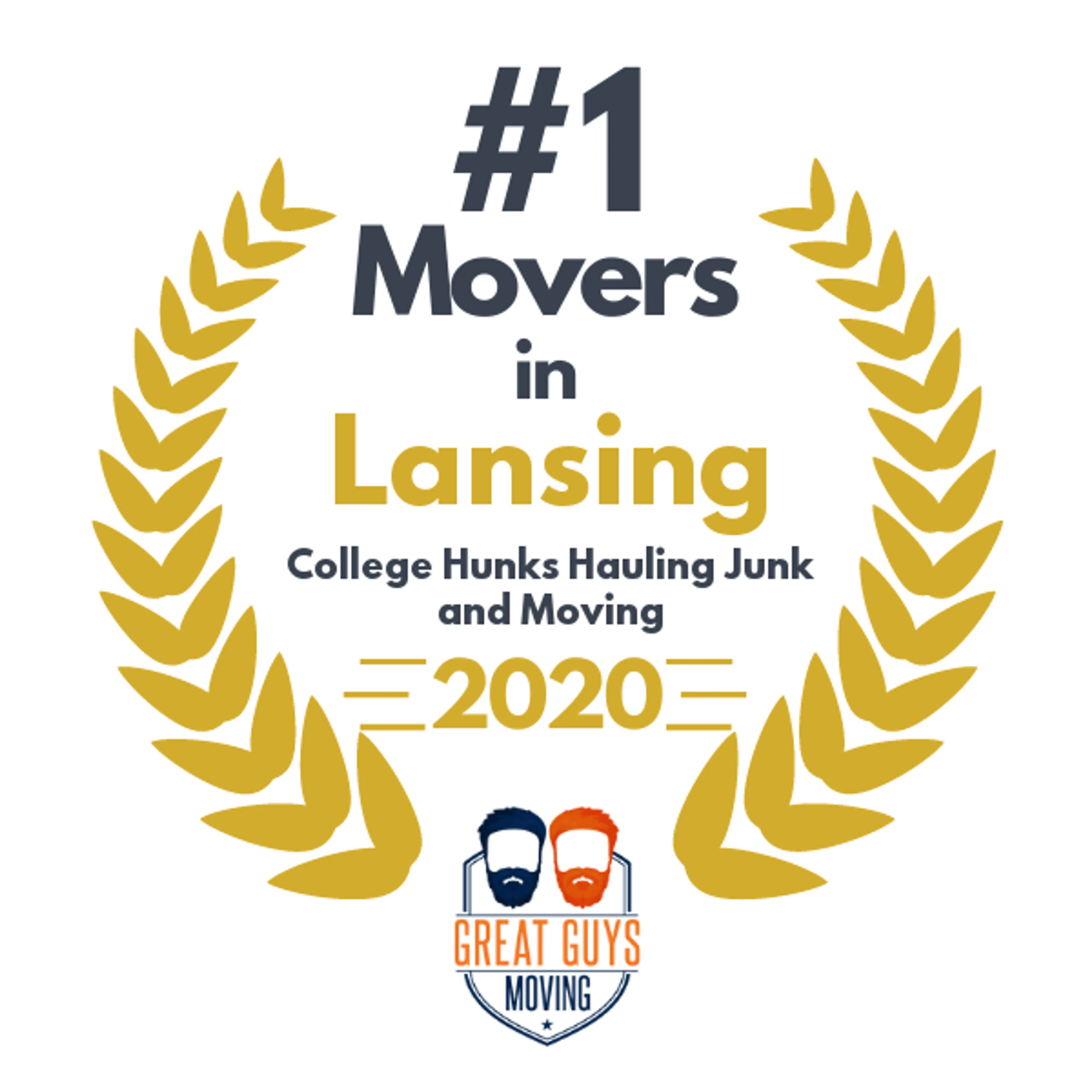 #1 Ranked Movers in Lansing, MI 2020 award