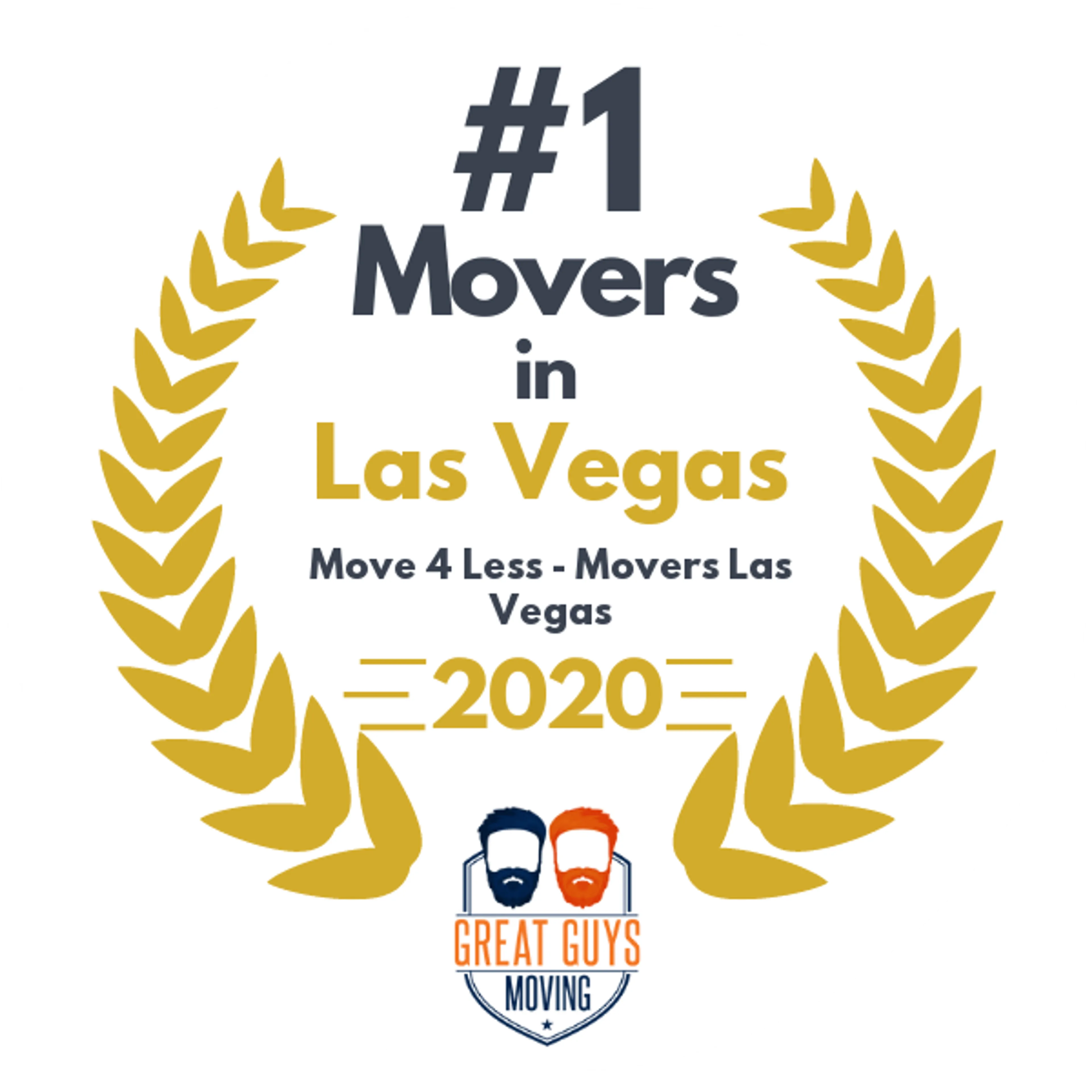 #1 Ranked Movers in Las Vegas, NV 2020 award