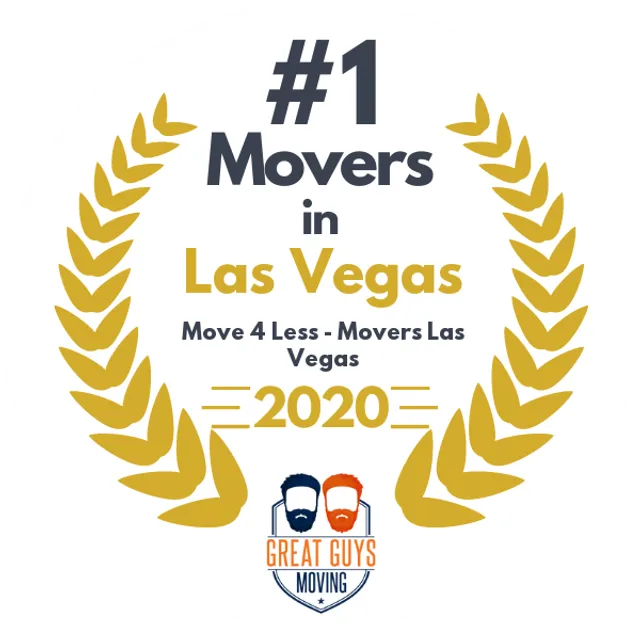 #1 Ranked Movers in Las Vegas, NV 2020 award