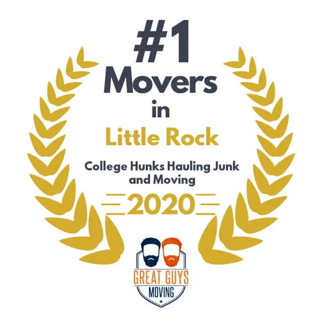 #1 Ranked Movers in Little Rock, AR 2020 award