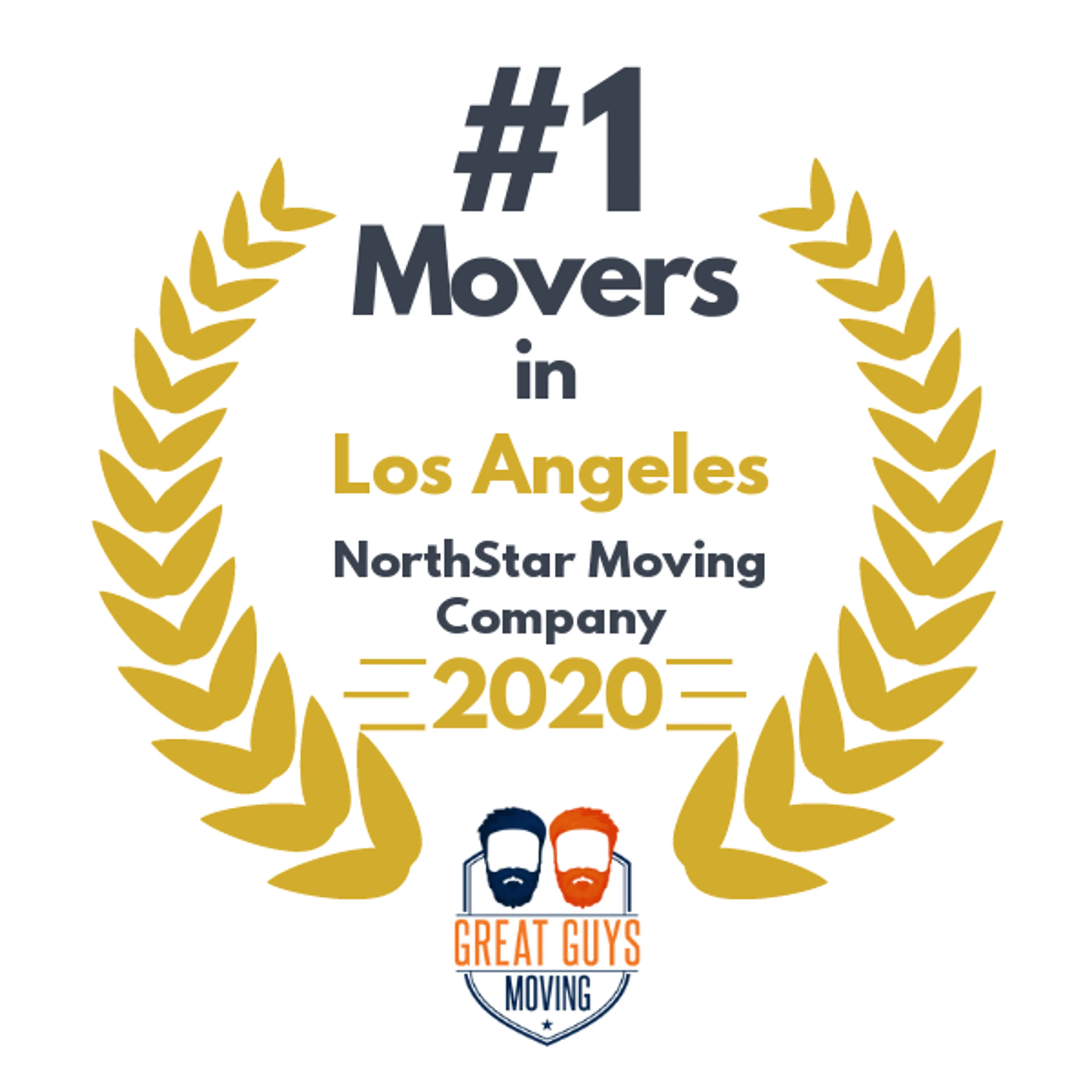 #1 Ranked Movers in Los Angeles, CA 2020 award