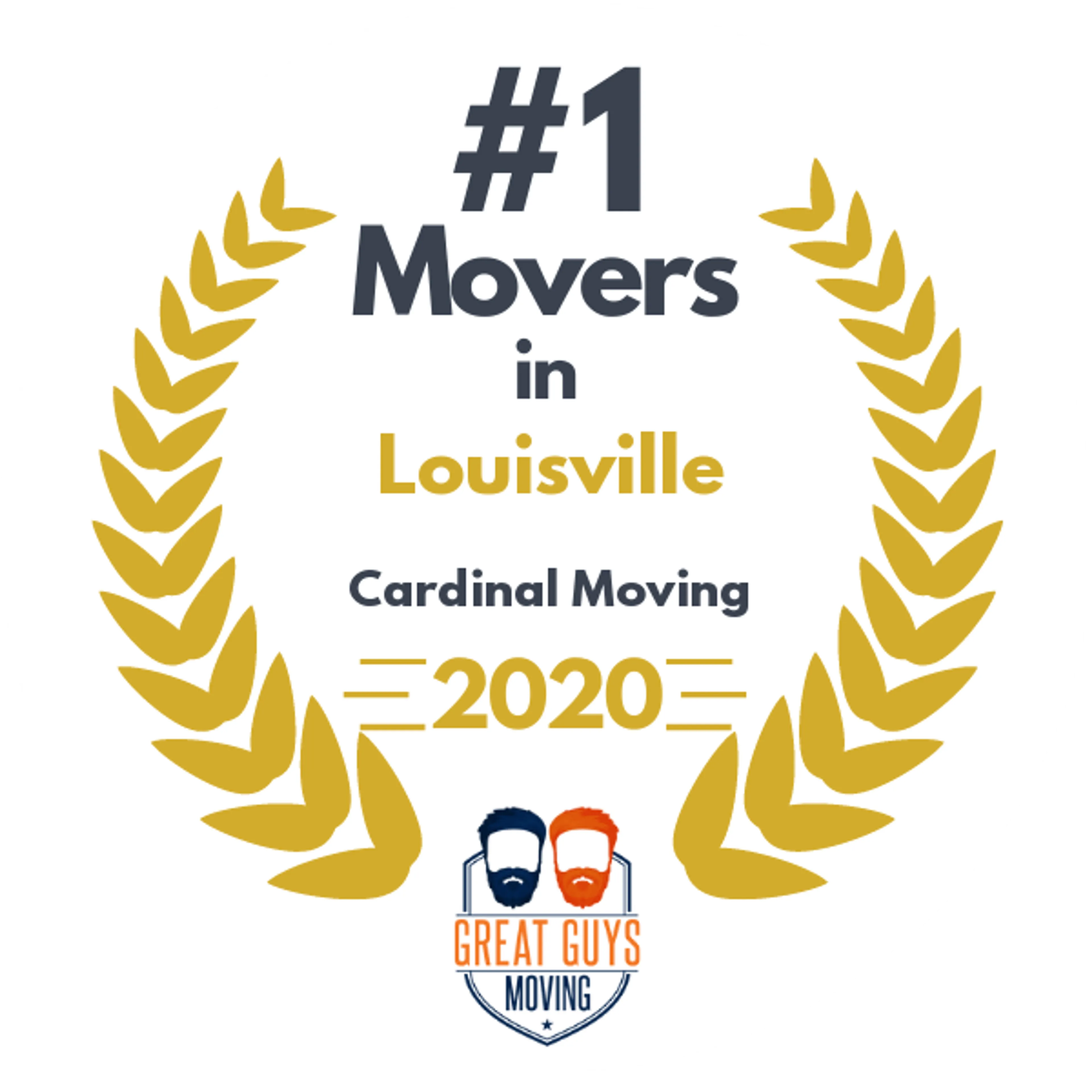 #1 Ranked Movers in Louisville, KY 2020 award