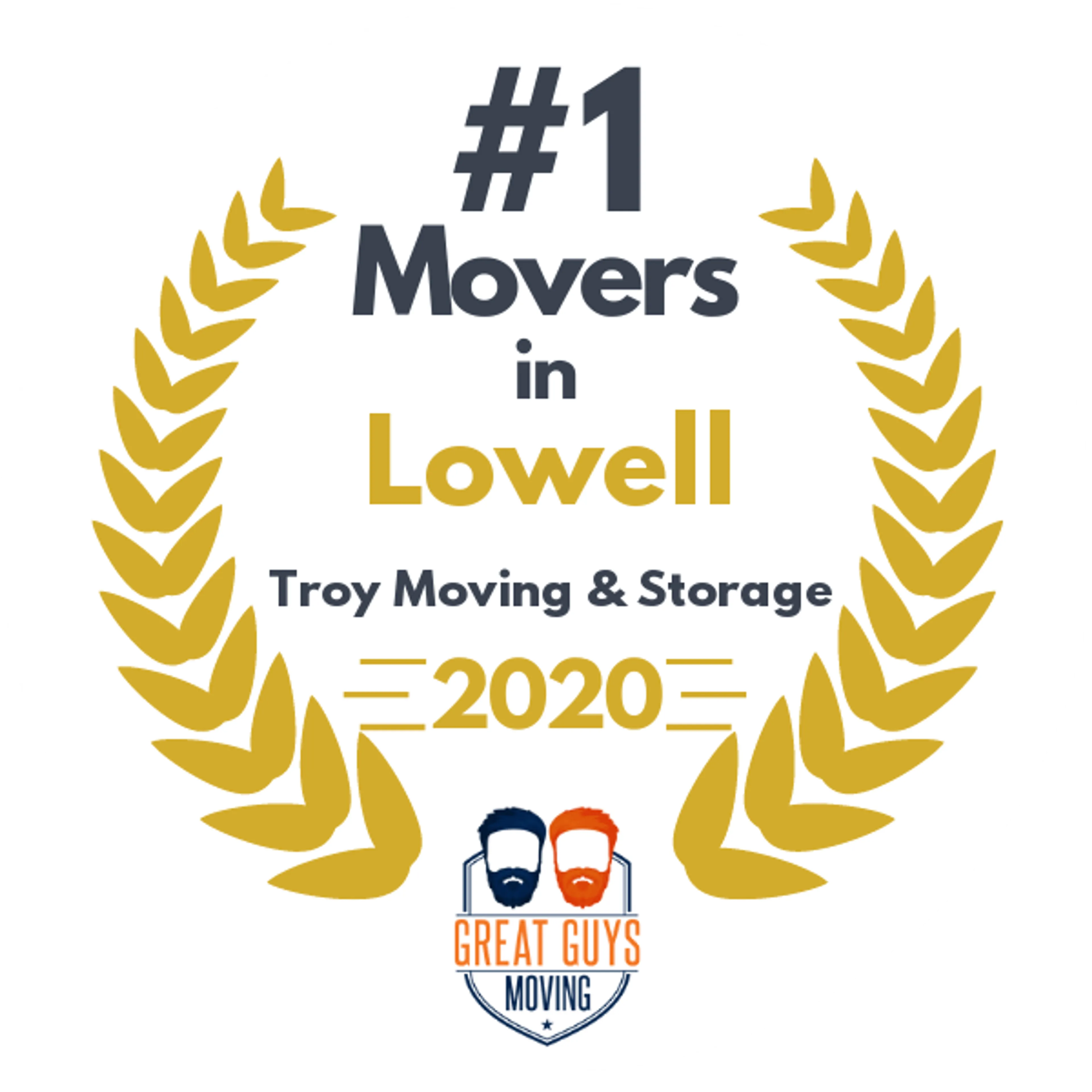 #1 Ranked Movers in Worcester, MA 2020 award