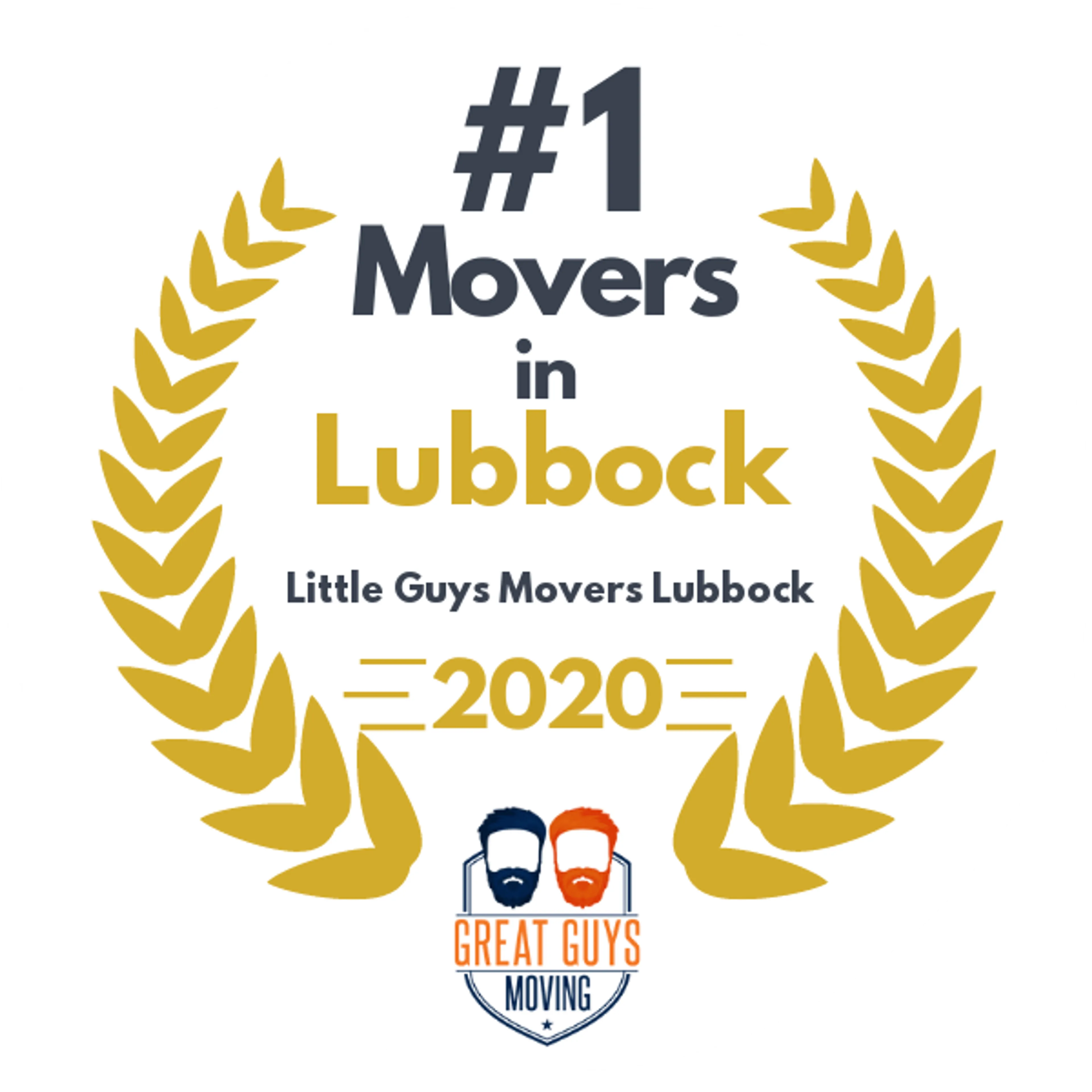 #1 Ranked Movers in Lubbock, TX 2020 award