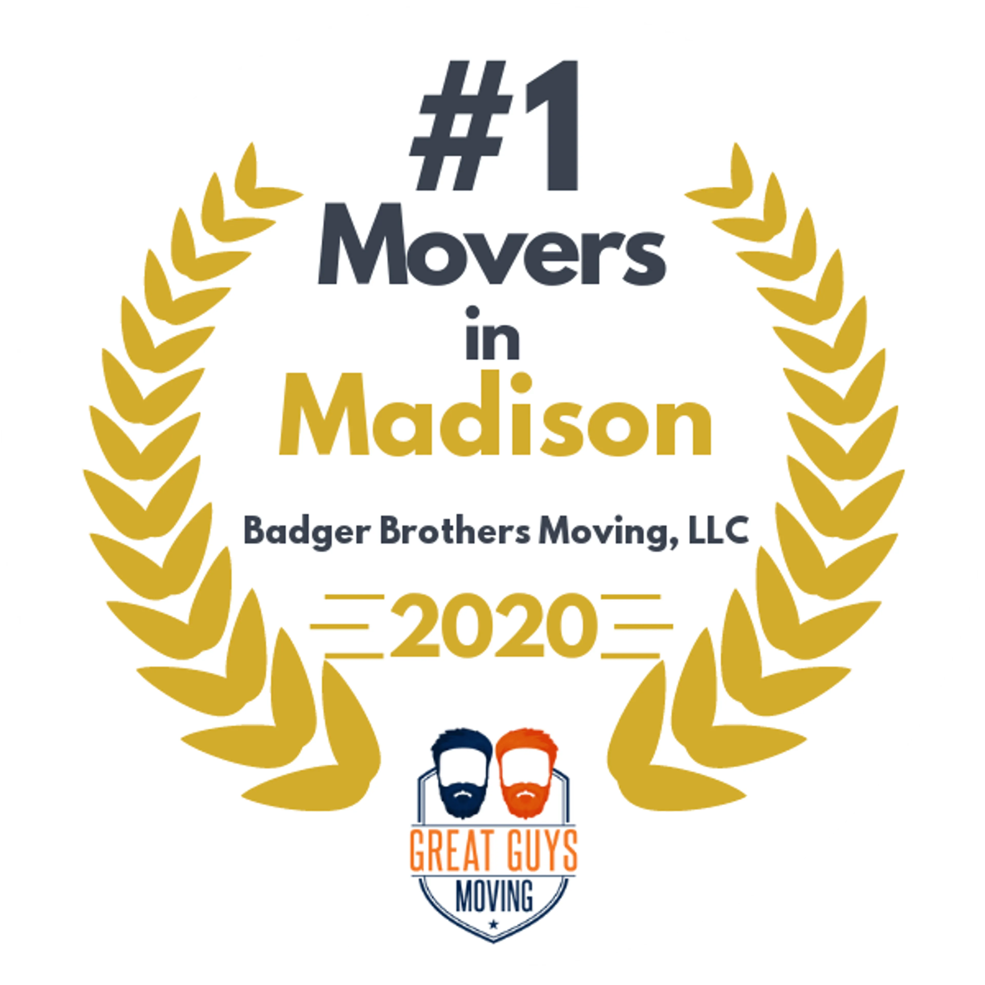 #1 Ranked Movers in Madison, WI 2020 award