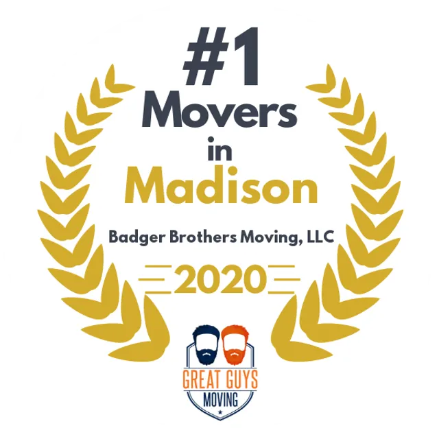 #1 Ranked Movers in Madison, WI 2020 award