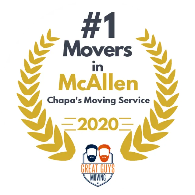 #1 Ranked Movers in McAllen, TX 2020 award