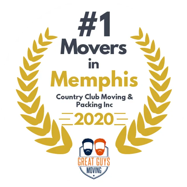 #1 Ranked Movers in Memphis, TN 2020 award