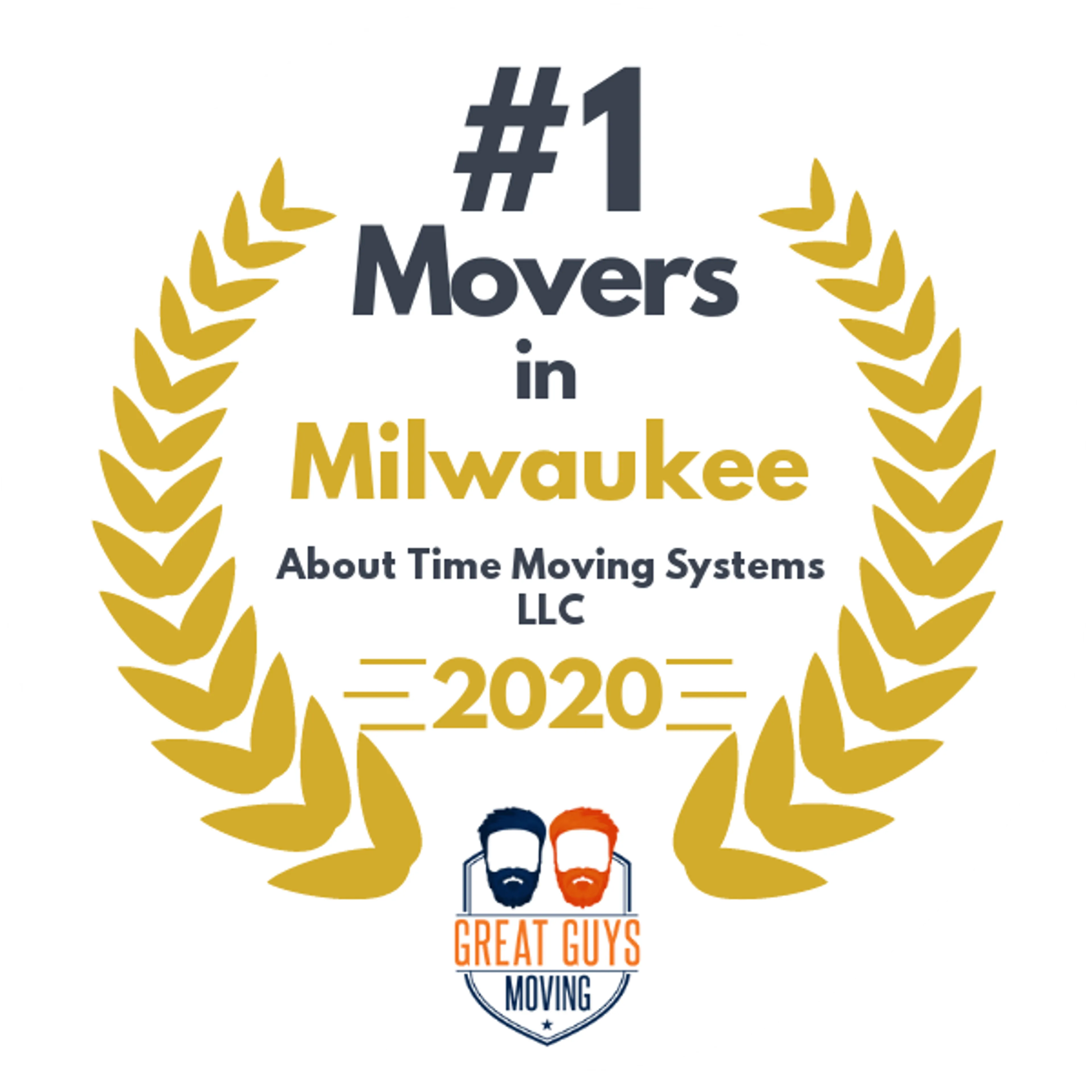 #1 Ranked Movers in Milwaukee, WI 2020 award