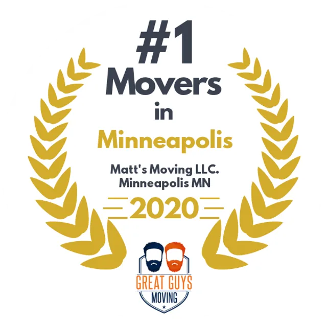 #1 Ranked Movers in Minneapolis, MN 2020 award