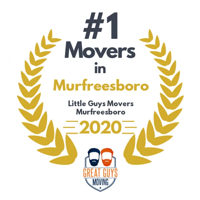 #1 Ranked Movers in Murfreesboro, TN 2020 award