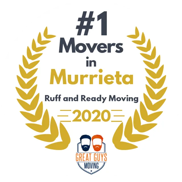 #1 Ranked Movers in Anaheim, CA 2020 award