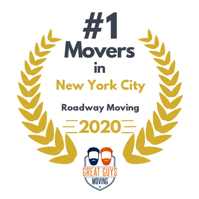 #1 Ranked Movers in New York City, NY 2020 award