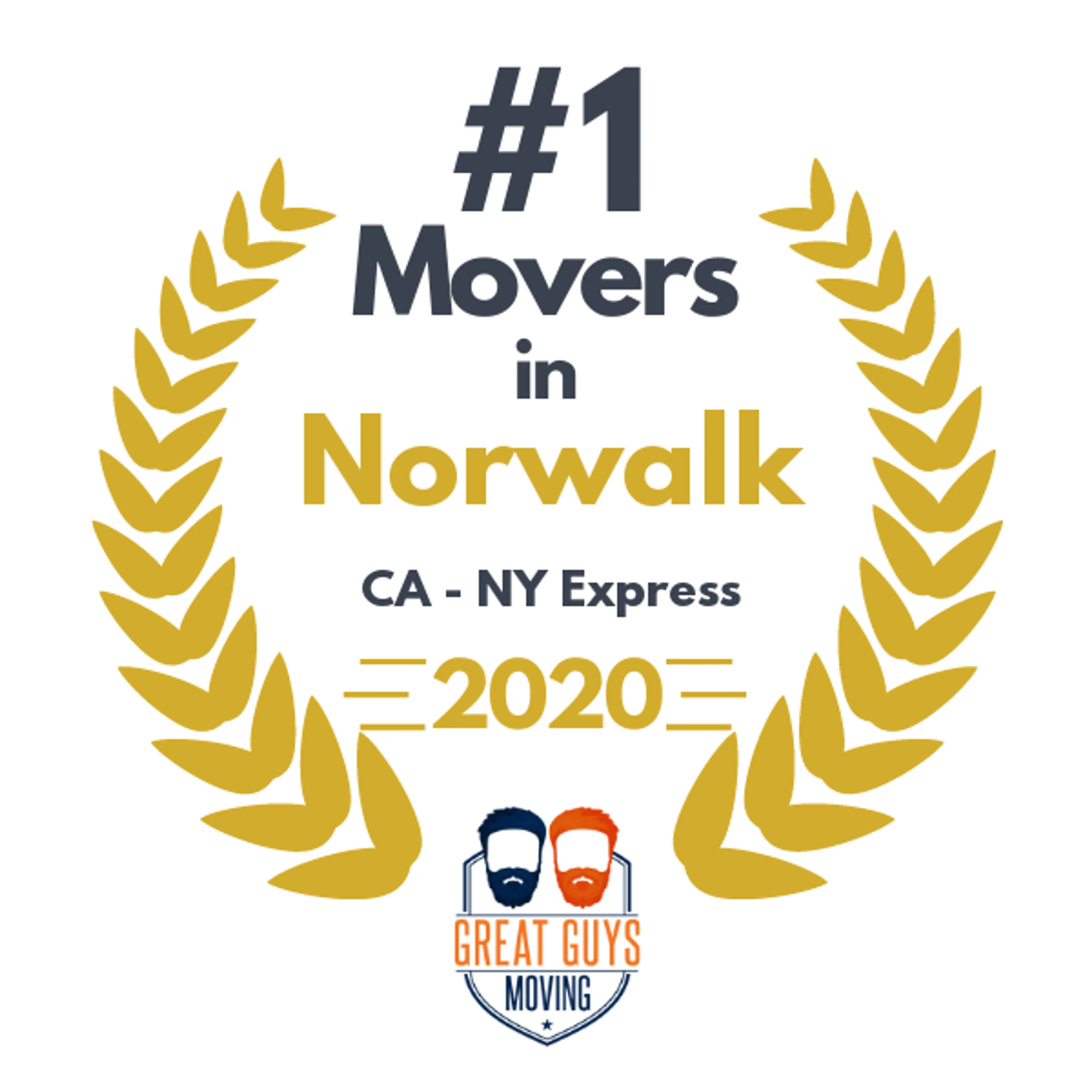 #1 Ranked Movers in Los Angeles, CA 2020 award