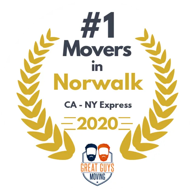 #1 Ranked Movers in Los Angeles, CA 2020 award