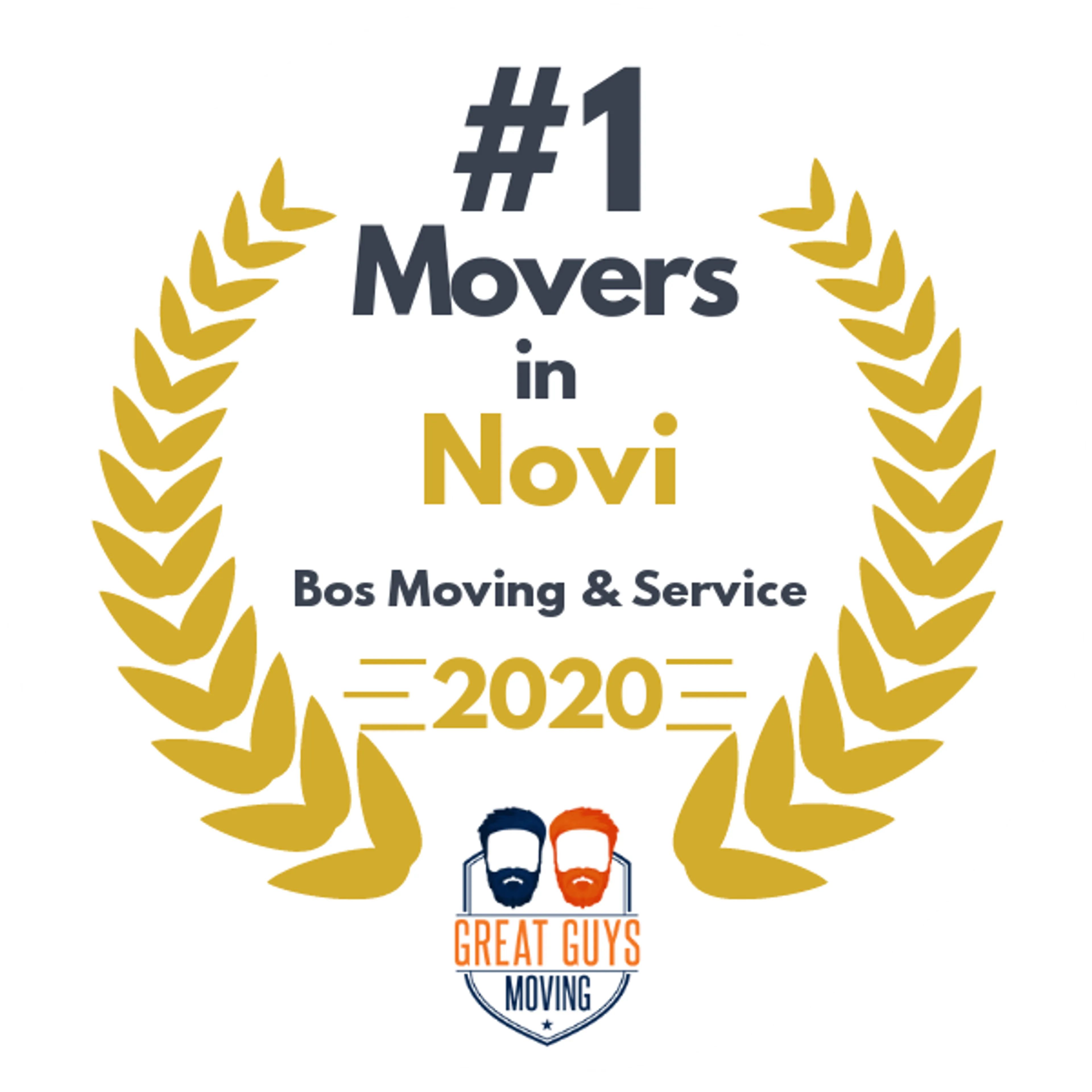 #1 Ranked Movers in Detroit, MI 2020 award