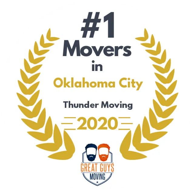 #1 Ranked Movers in Oklahoma City, OK 2020 award