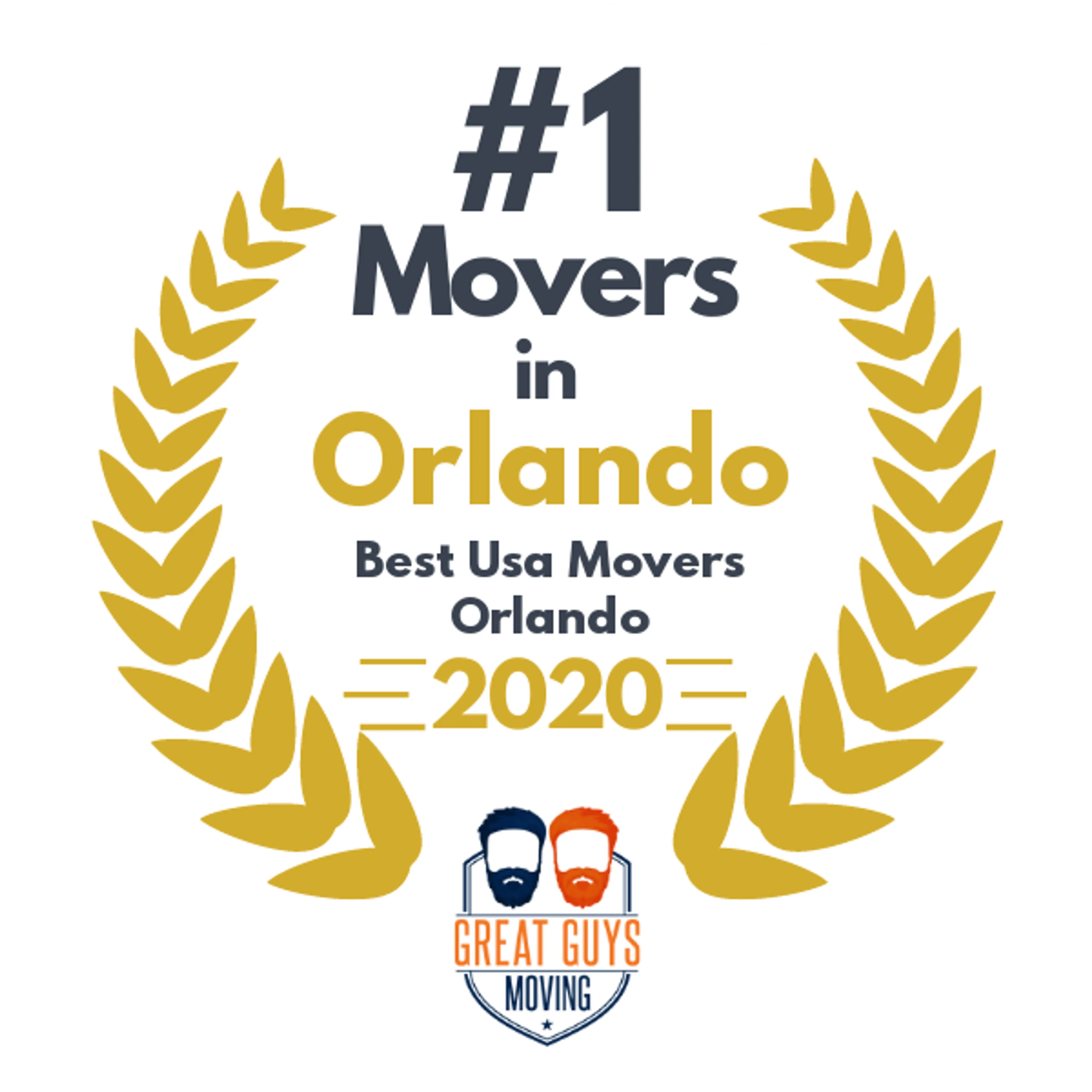 #1 Ranked Movers in Orlando, FL 2020 award