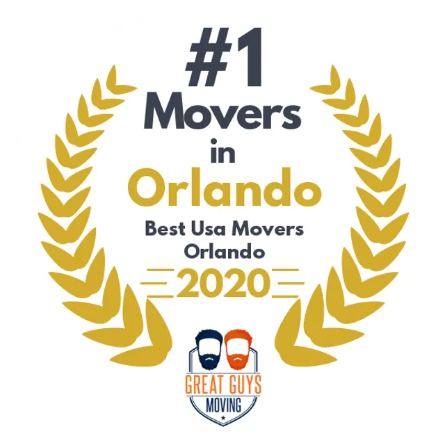 #1 Ranked Movers in Orlando, FL 2020 award