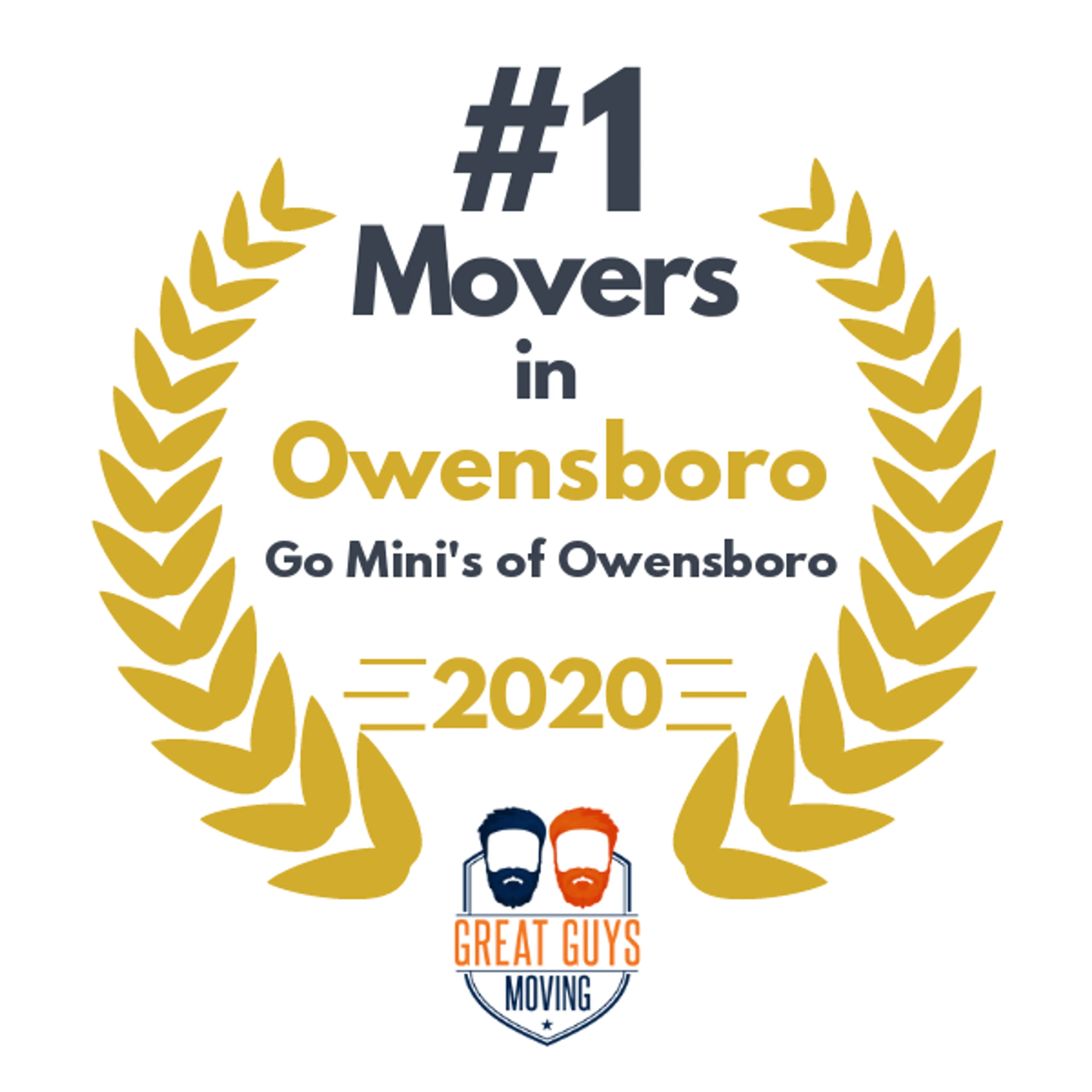 #1 Ranked Movers in Owensboro, KY 2020 award