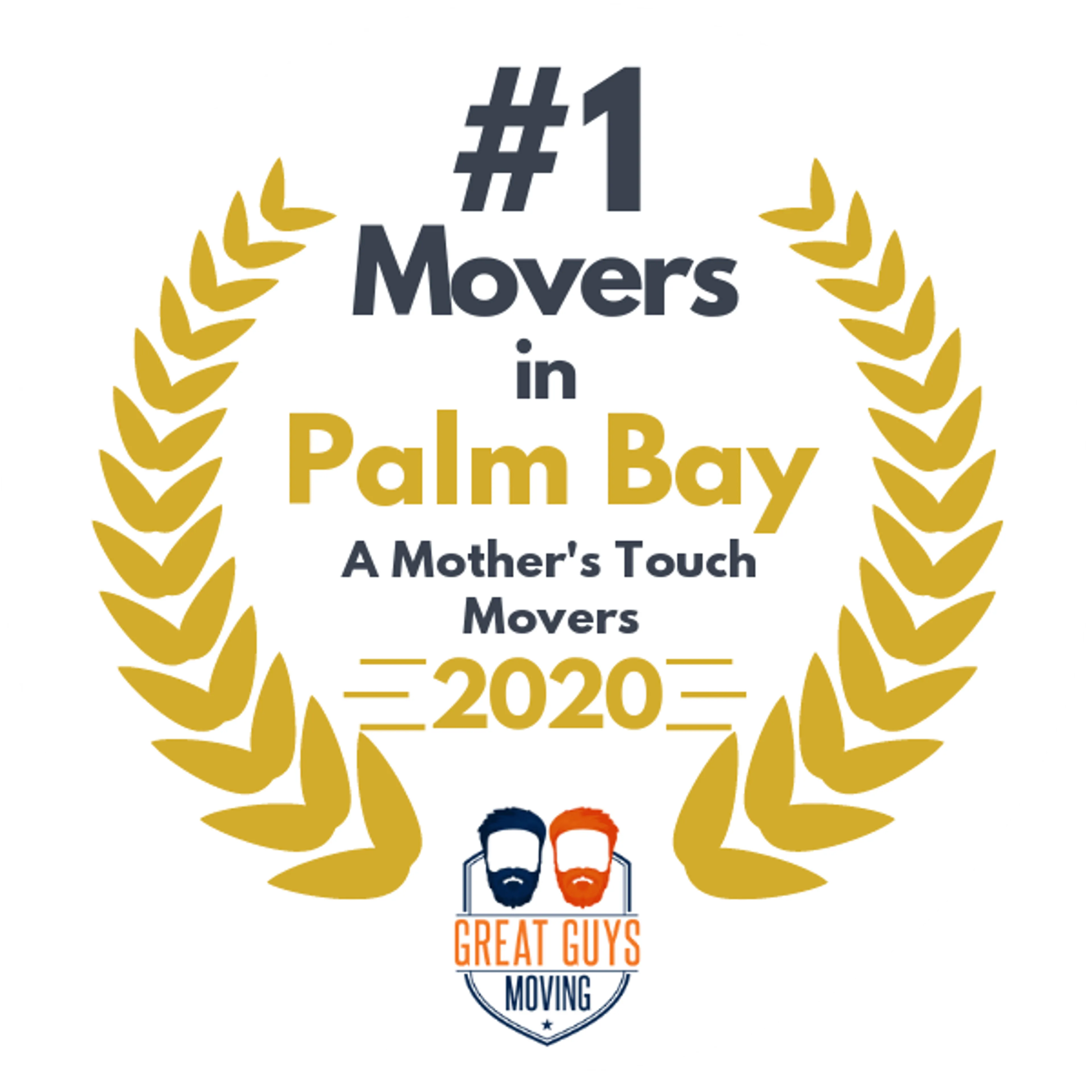 #1 Ranked Movers in Palm Bay, FL 2020 award