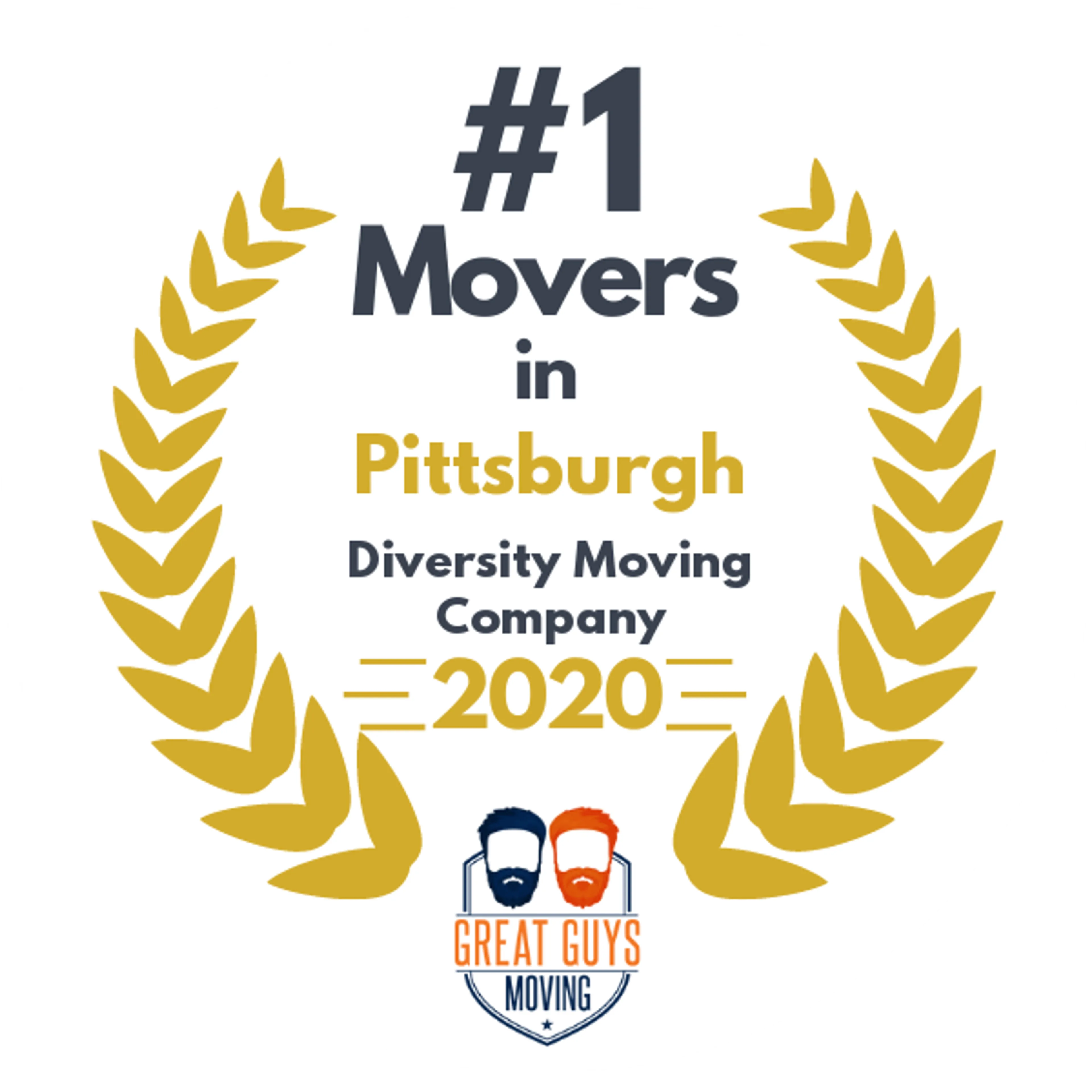 #1 Ranked Movers in Pittsburgh, PA 2020 award
