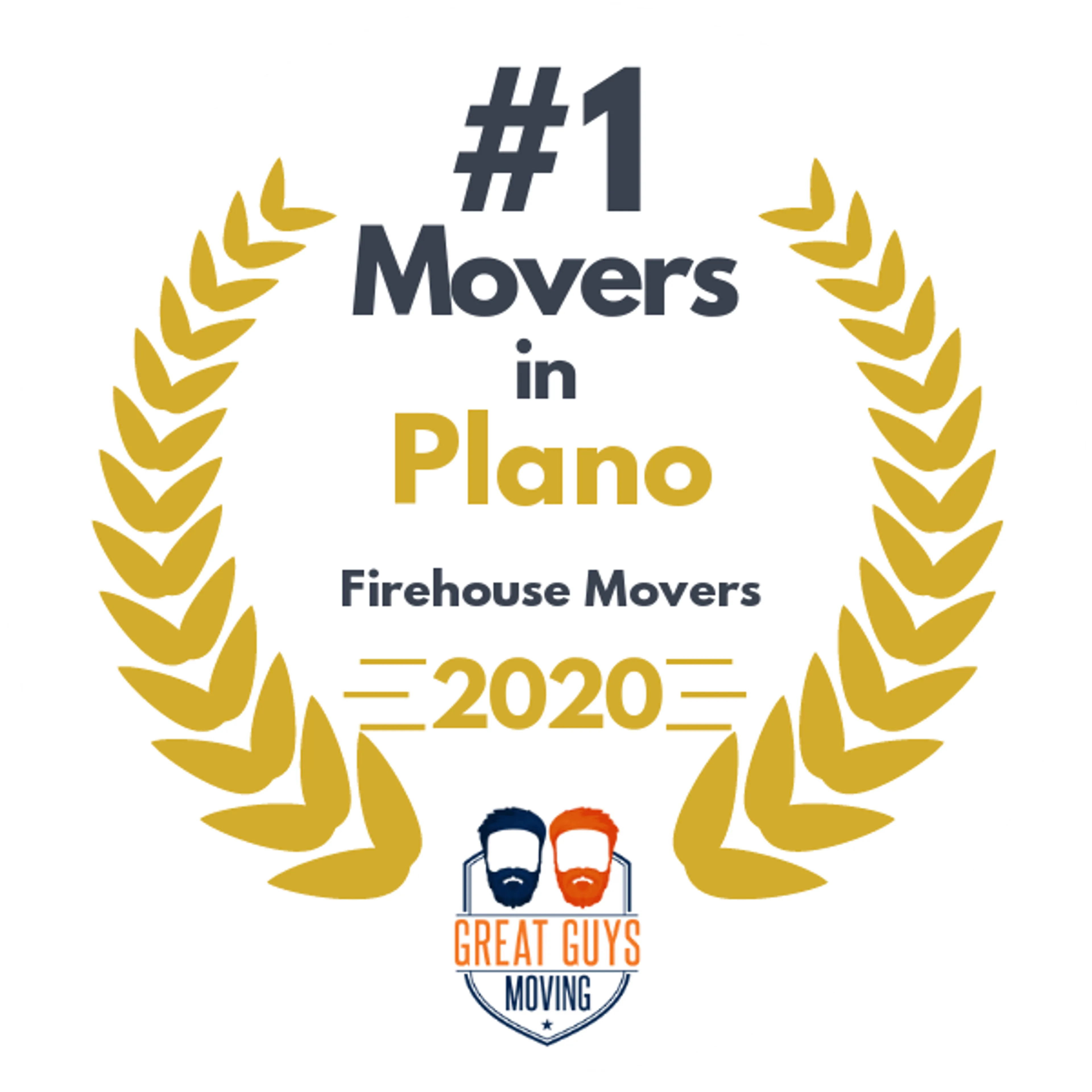 #1 Ranked Movers in Dallas, TX 2020 award