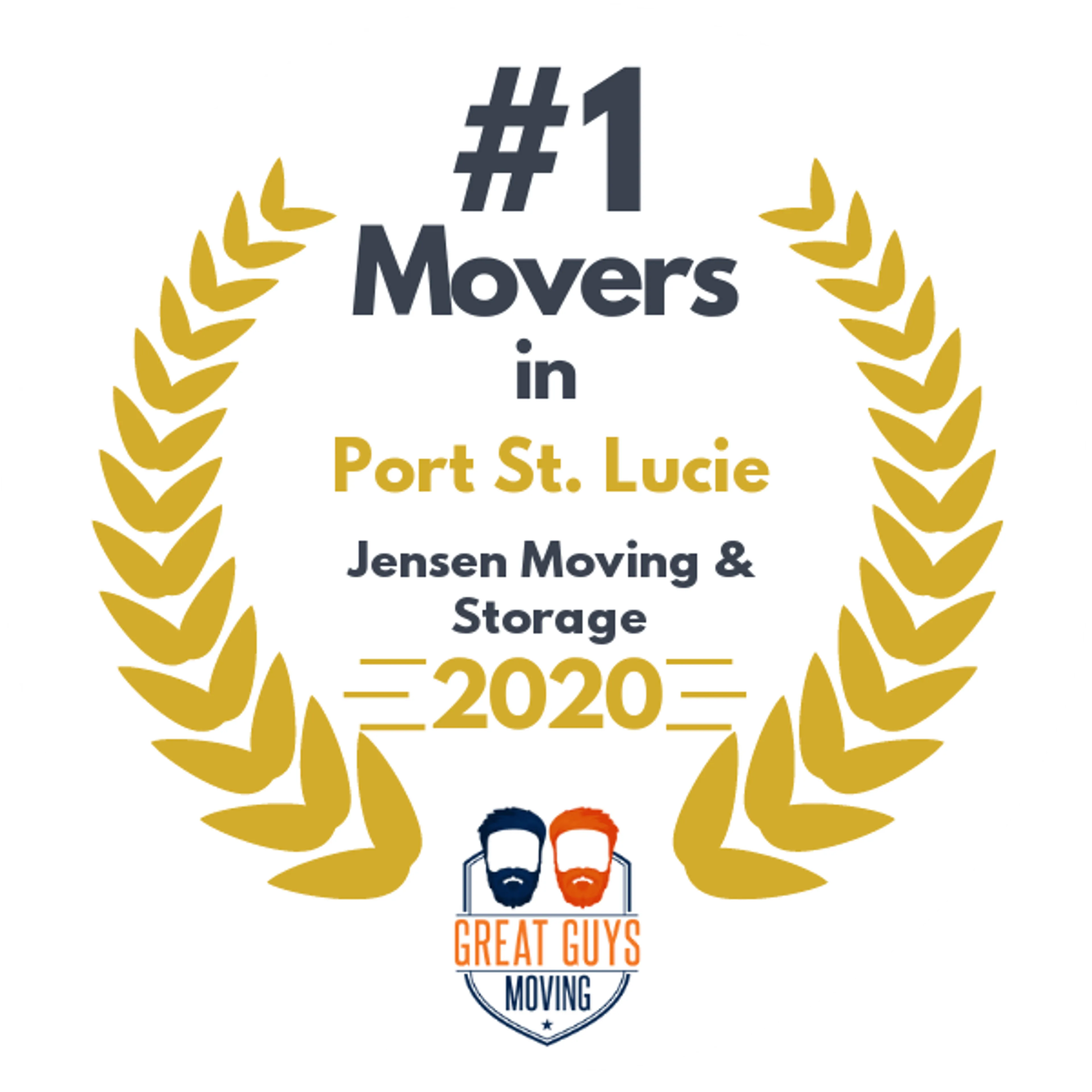 #1 Ranked Movers in Port St. Lucie, FL 2020 award