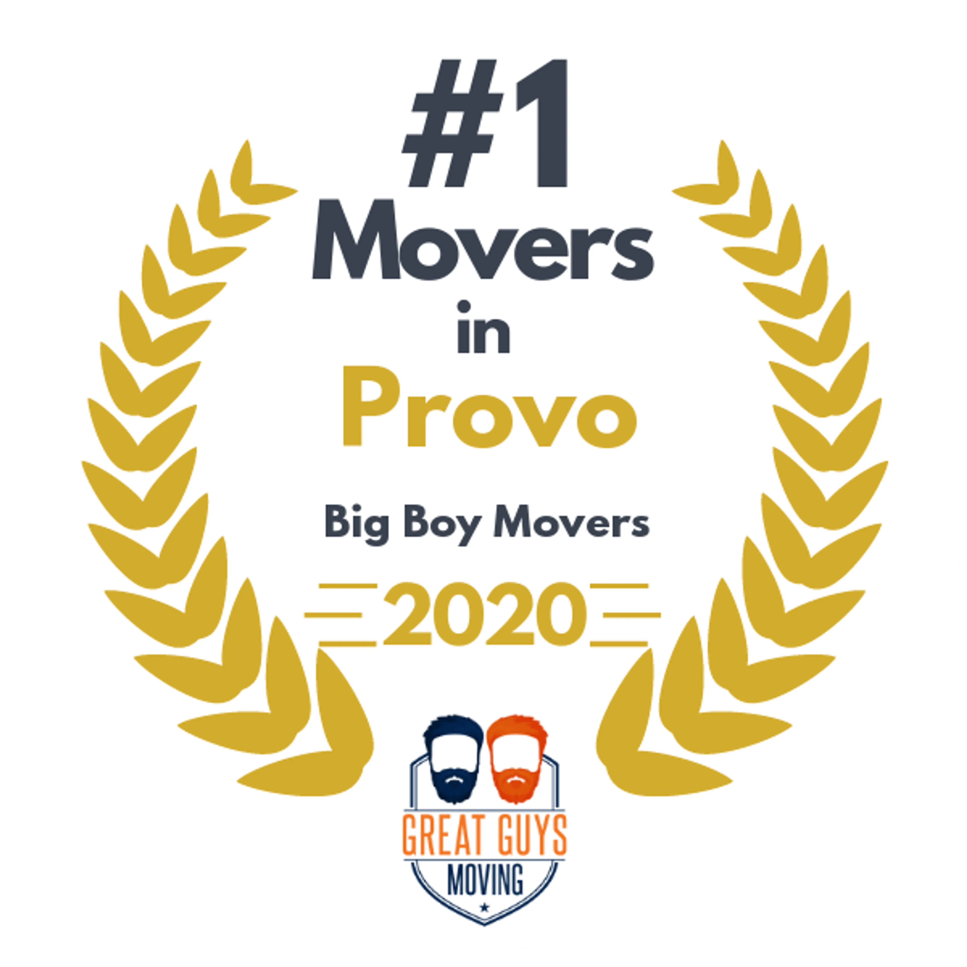 #1 Ranked Movers in Eagle Mountain, UT 2020 award