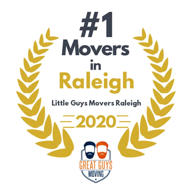 #1 Ranked Movers in Raleigh, NC 2020 award