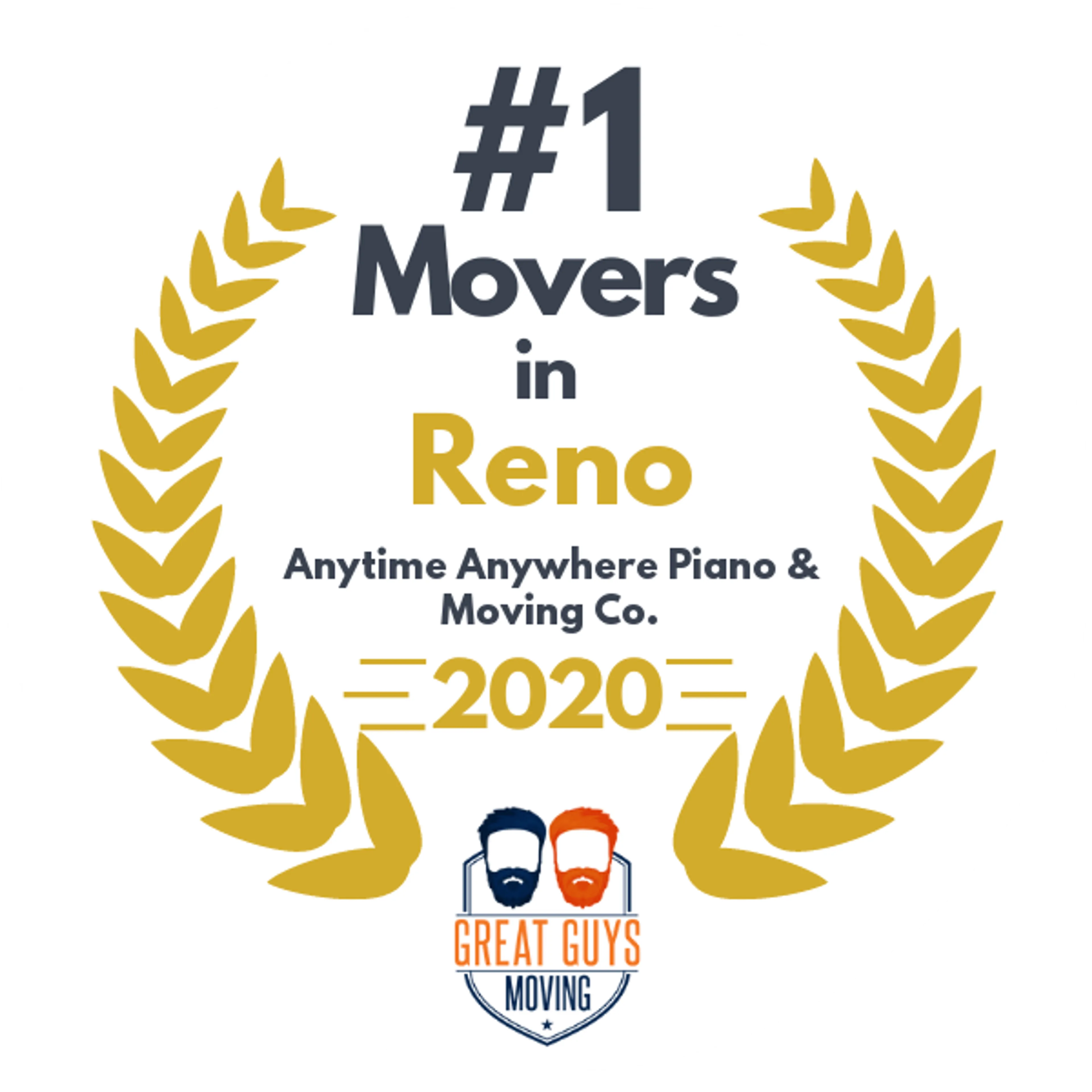 #1 Ranked Movers in Reno, NV 2020 award