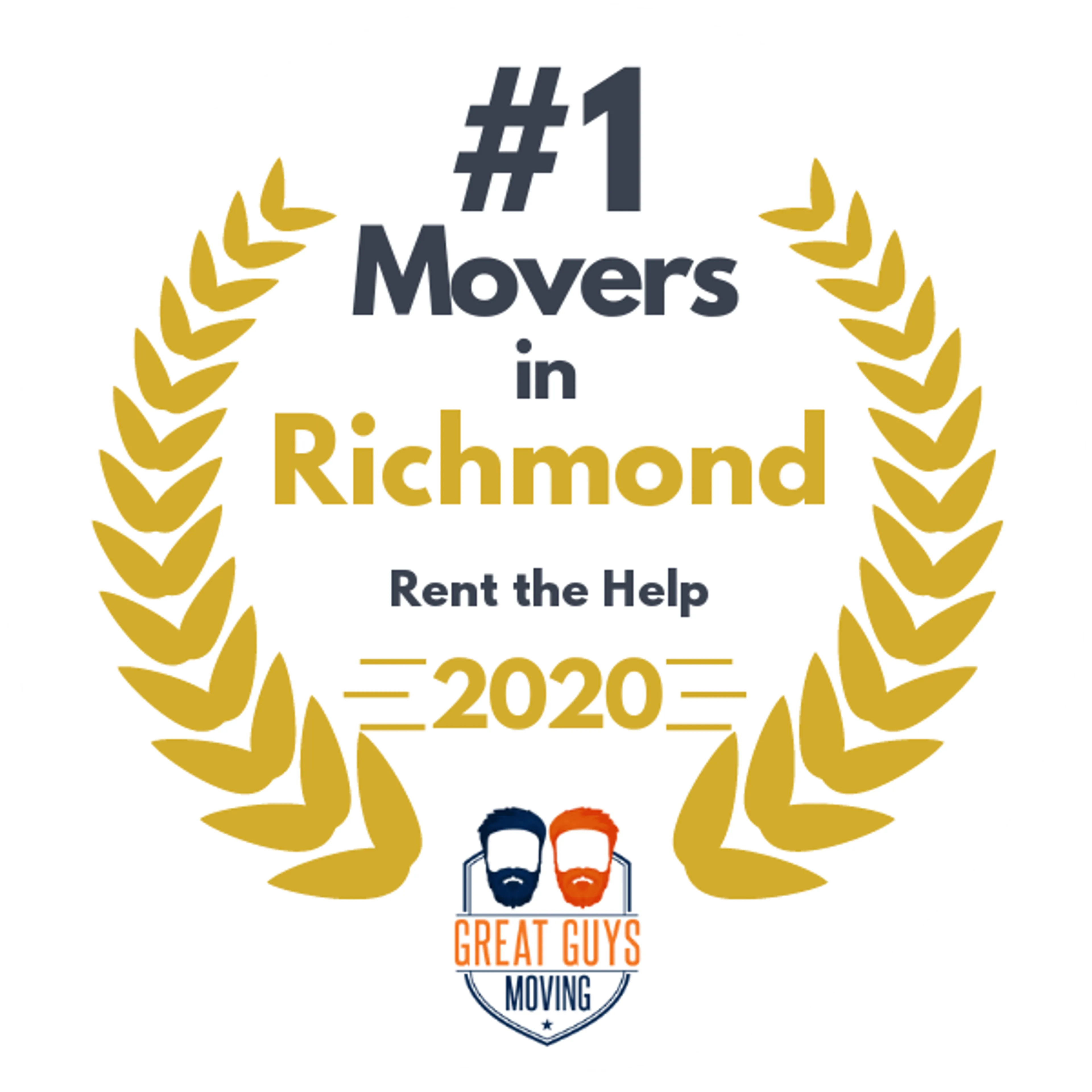#1 Ranked Movers in Richmond, VA 2020 award