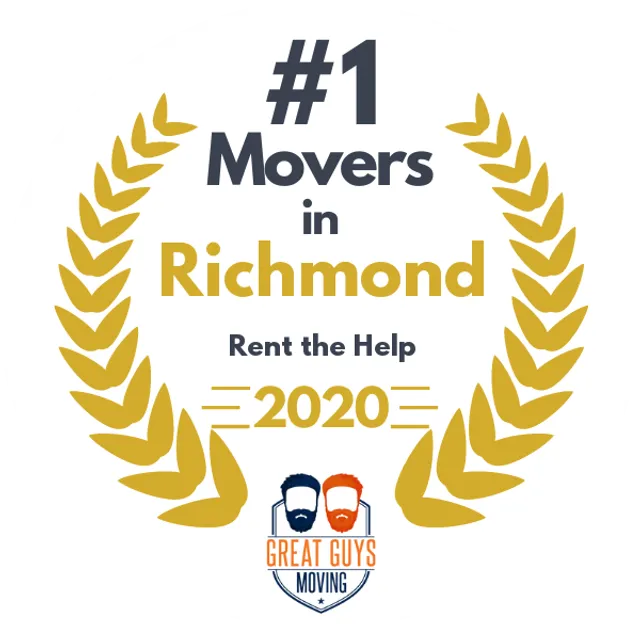 #1 Ranked Movers in Richmond, VA 2020 award