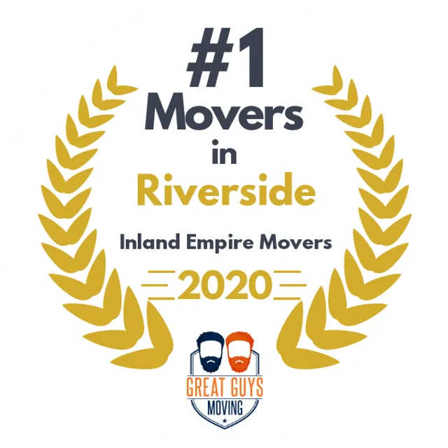 #1 Ranked Movers in Anaheim, CA 2020 award