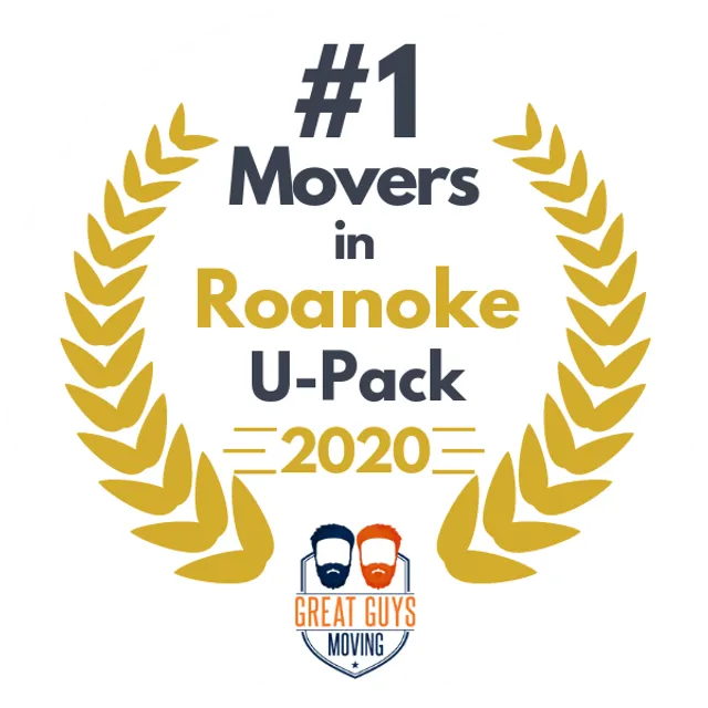 #1 Ranked Movers in Roanoke, VA 2020 award