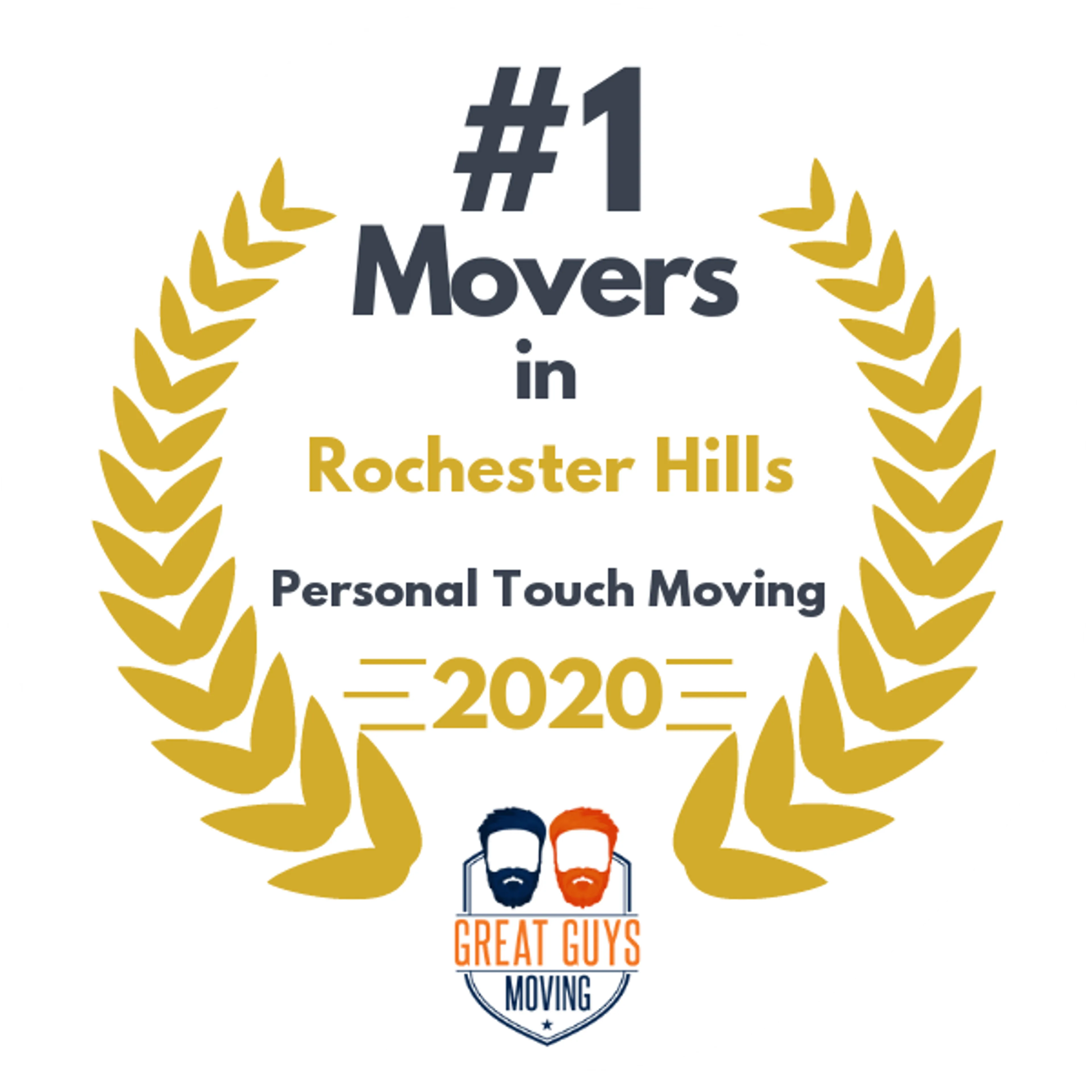 #1 Ranked Movers in Warren, MI 2020 award