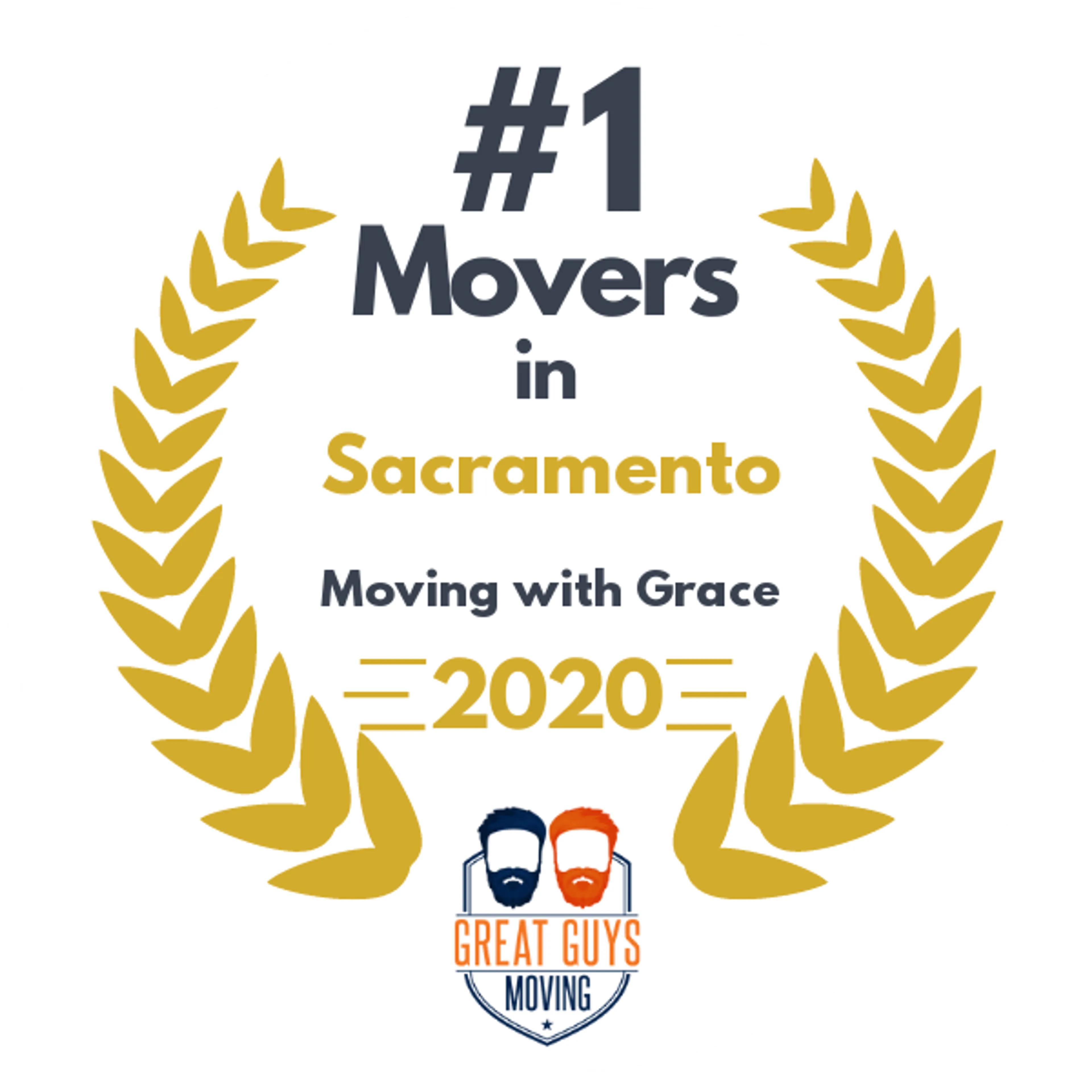 #1 Ranked Movers in Sacramento, CA 2020 award