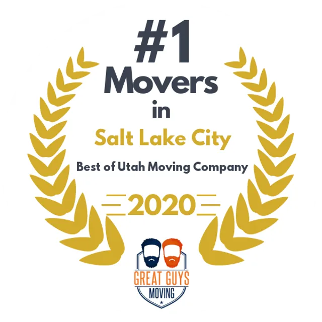 #1 Ranked Movers in Salt Lake City, UT 2020 award