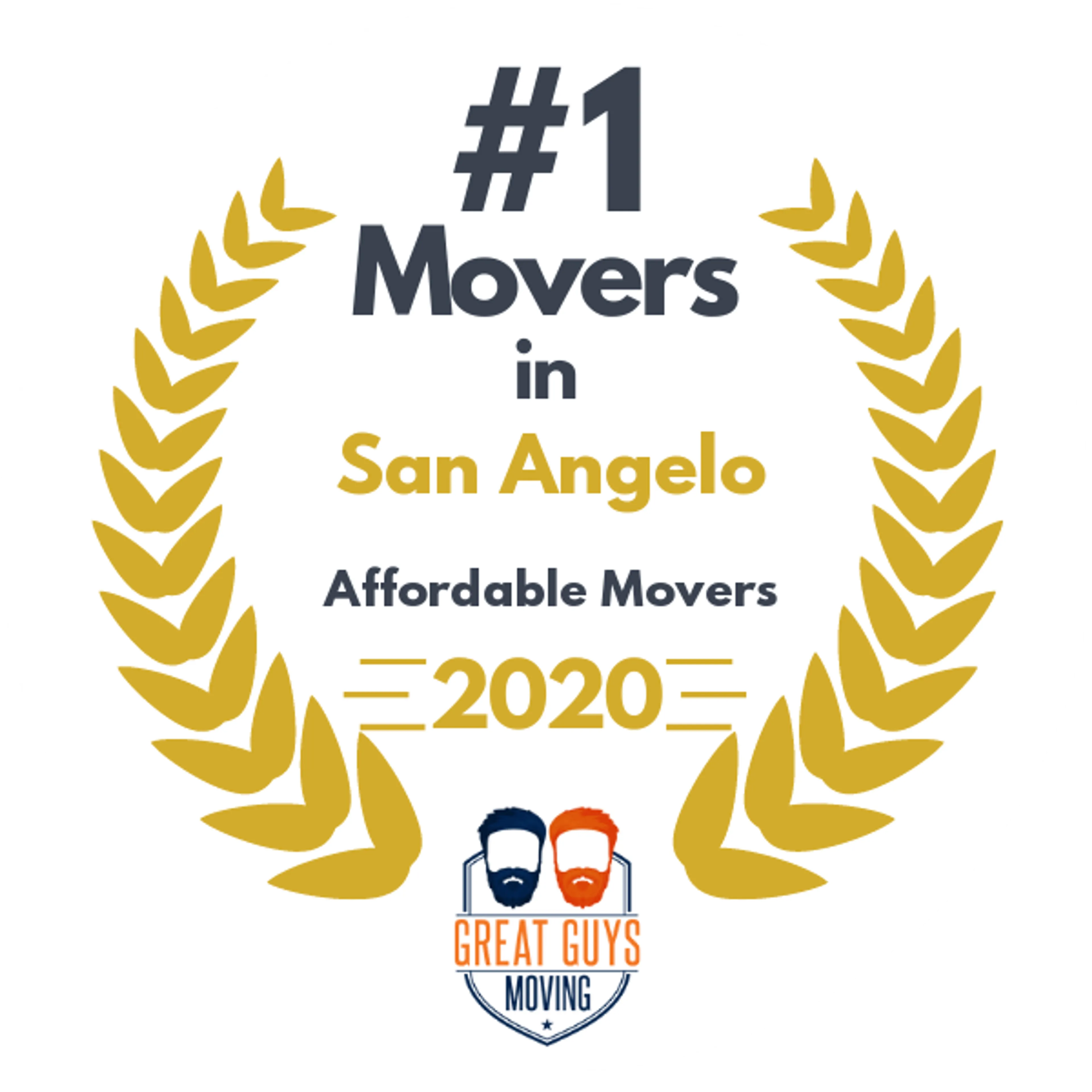 #1 Ranked Movers in San Angelo, TX 2020 award