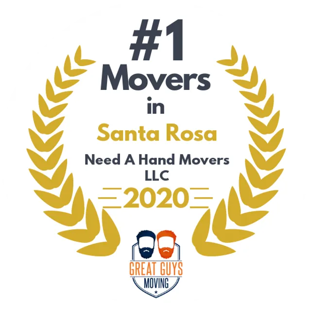 #1 Ranked Movers in Santa Rosa, CA 2020 award