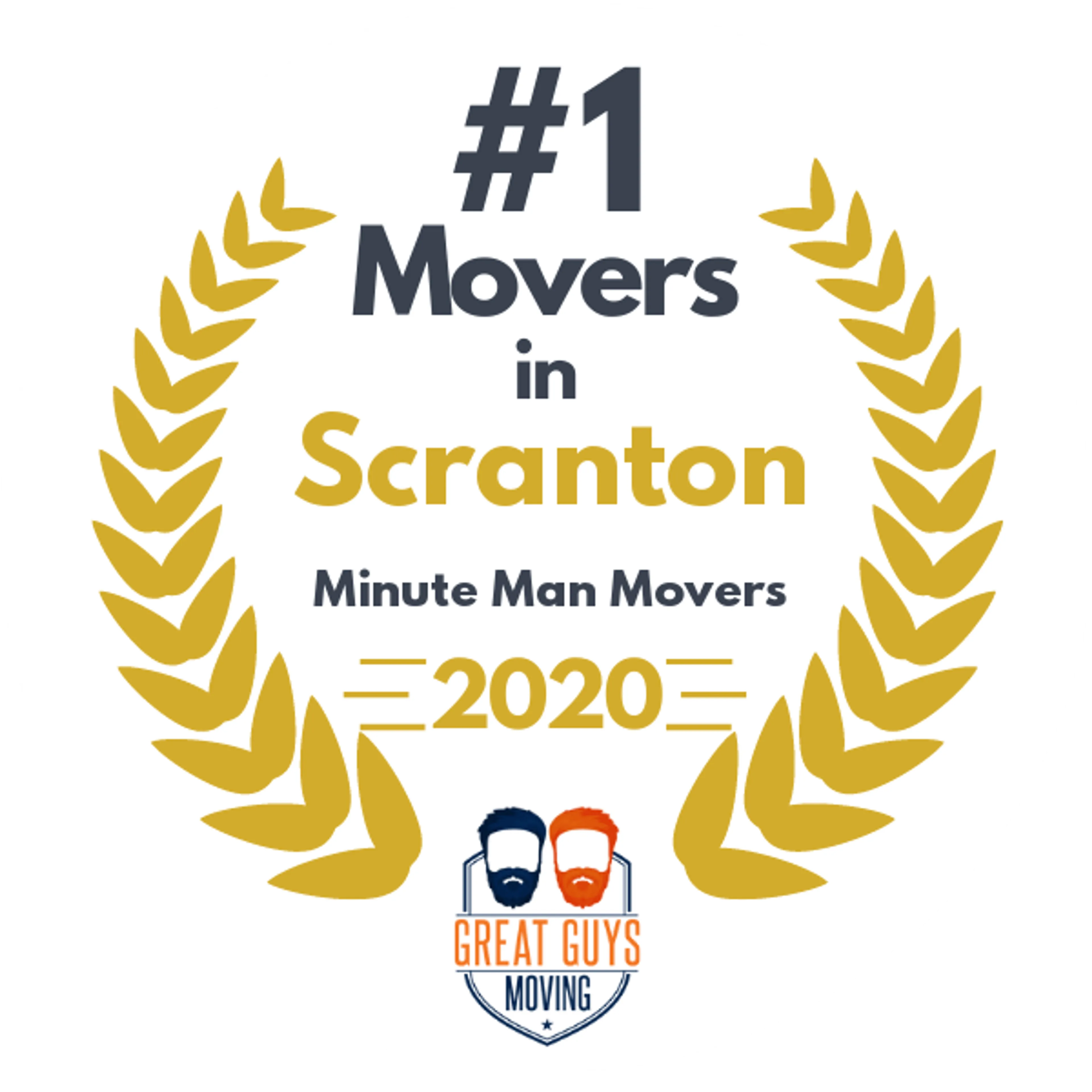#1 Ranked Movers in Scranton, PA 2020 award