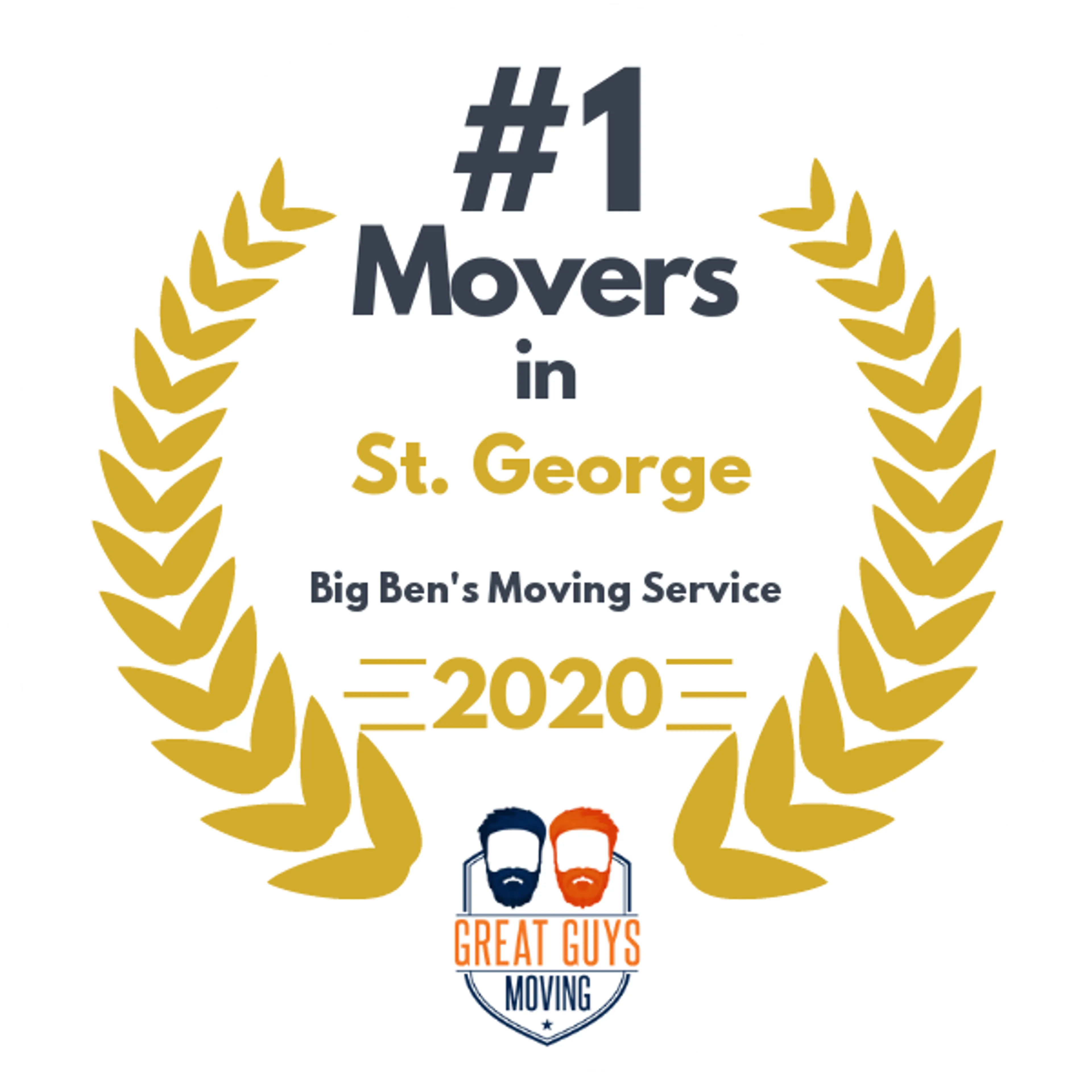 #1 Ranked Movers in Provo, UT 2020 award