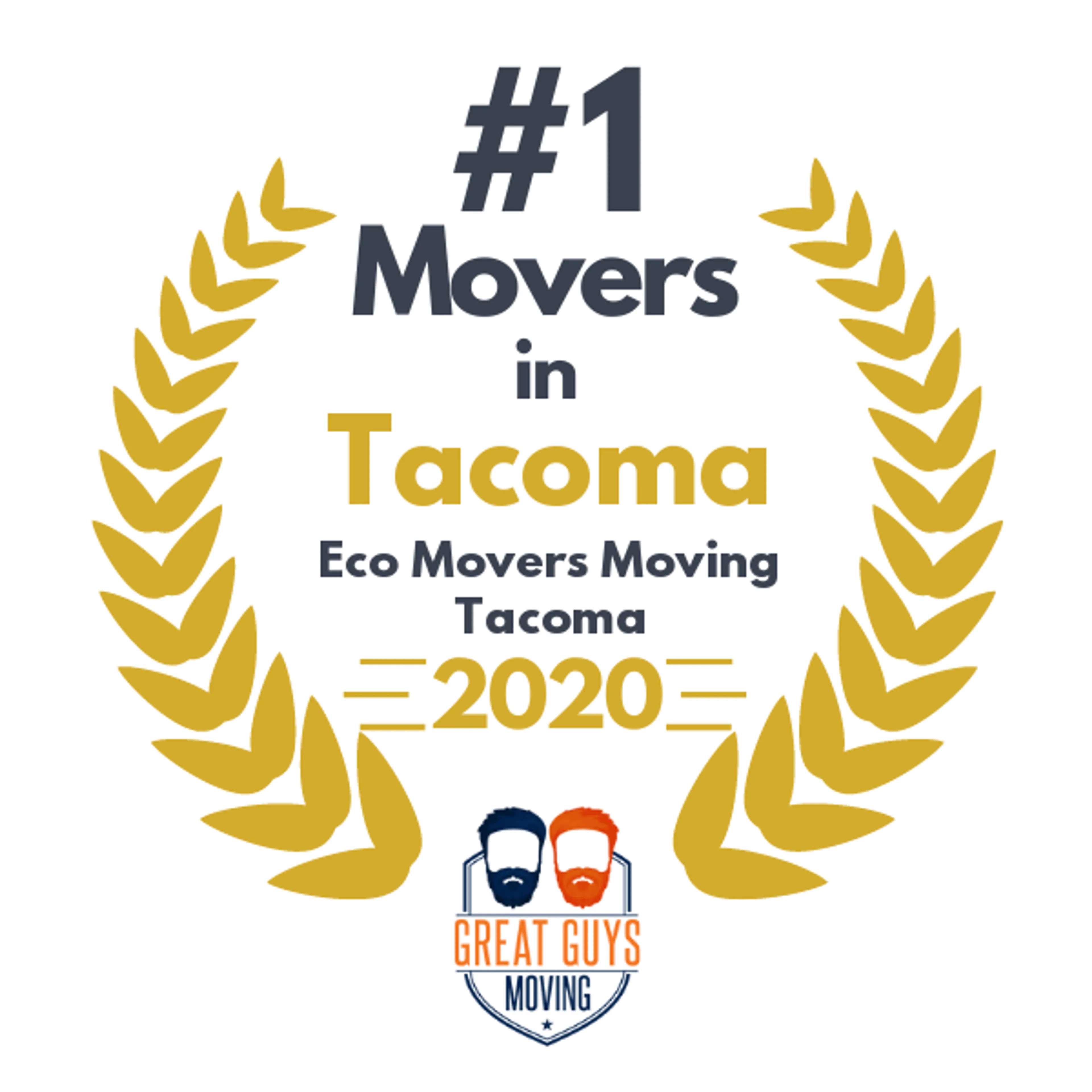 #1 Ranked Movers in Tacoma, WA 2020 award