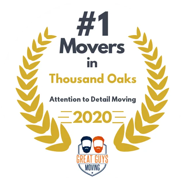 #1 Ranked Movers in Oxnard, CA 2020 award