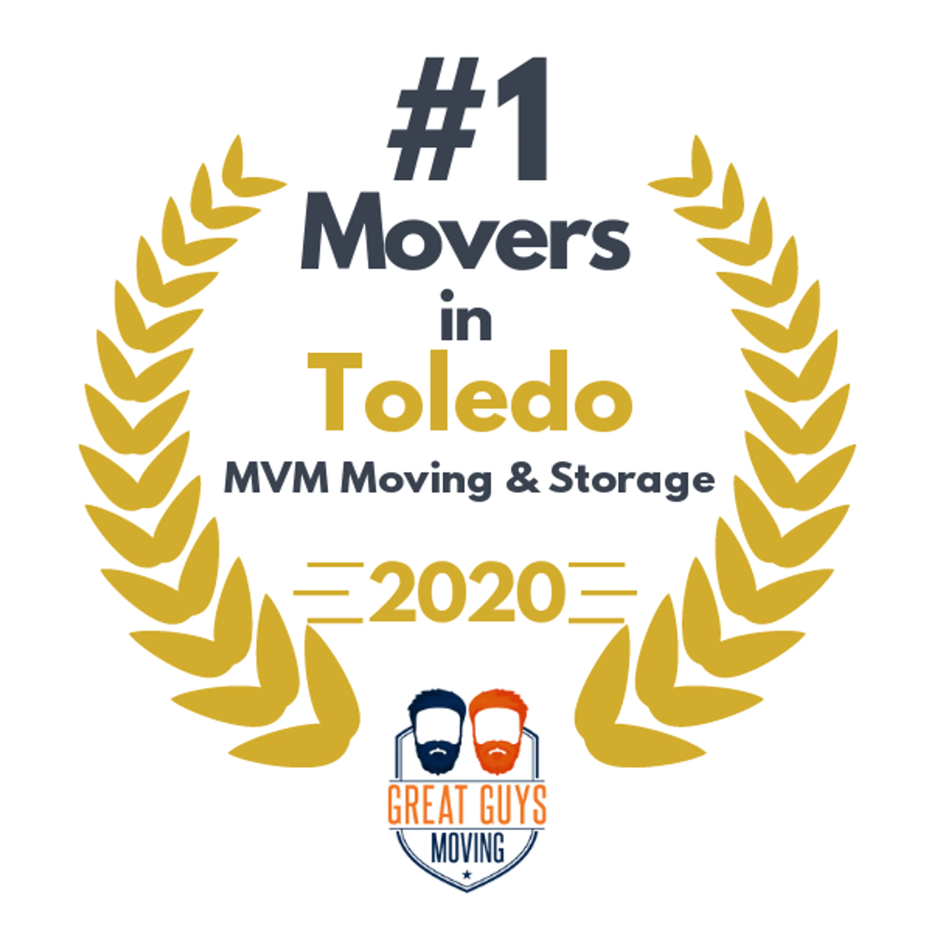 #1 Ranked Movers in Toledo, OH 2020 award