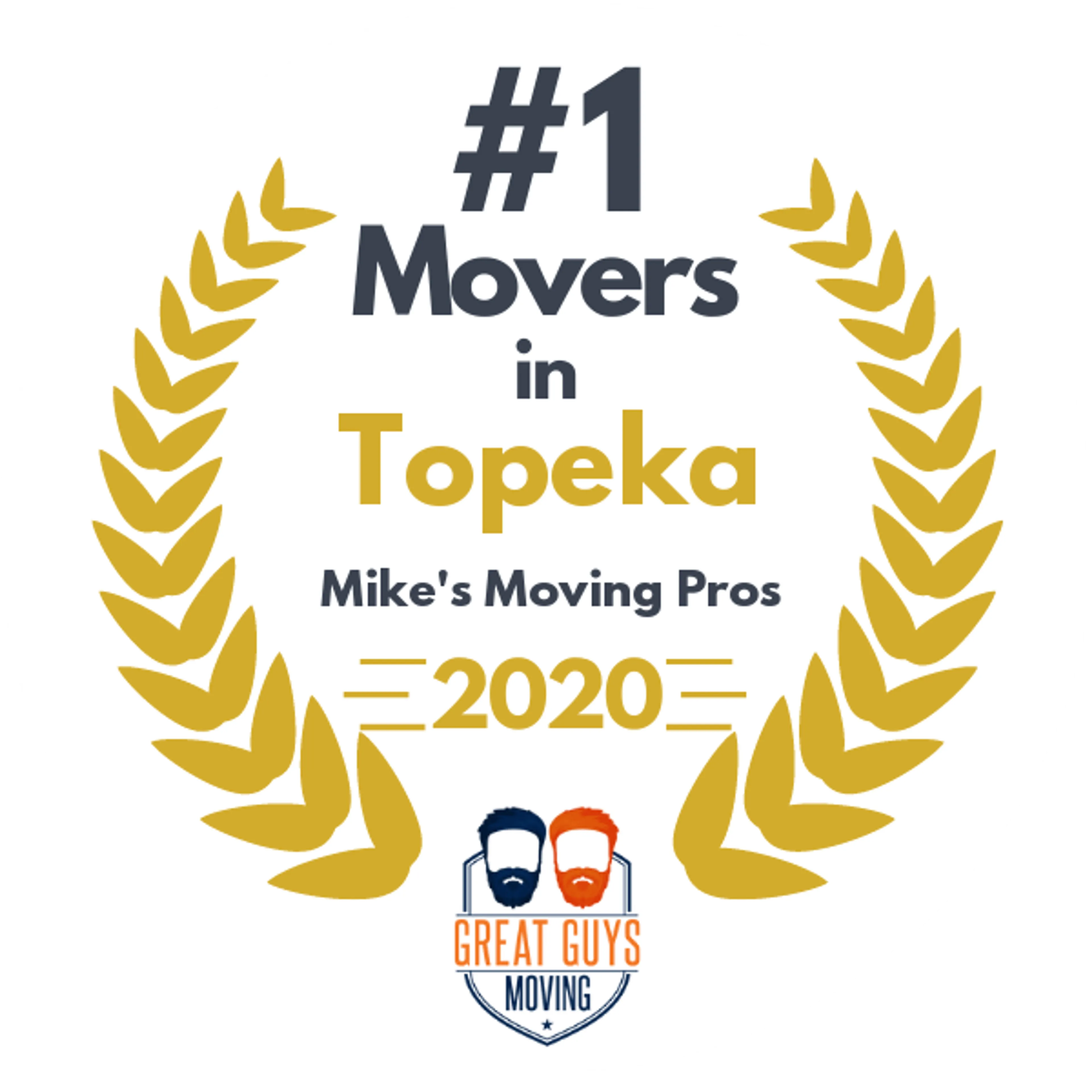 #1 Ranked Movers in Topeka, KS 2020 award