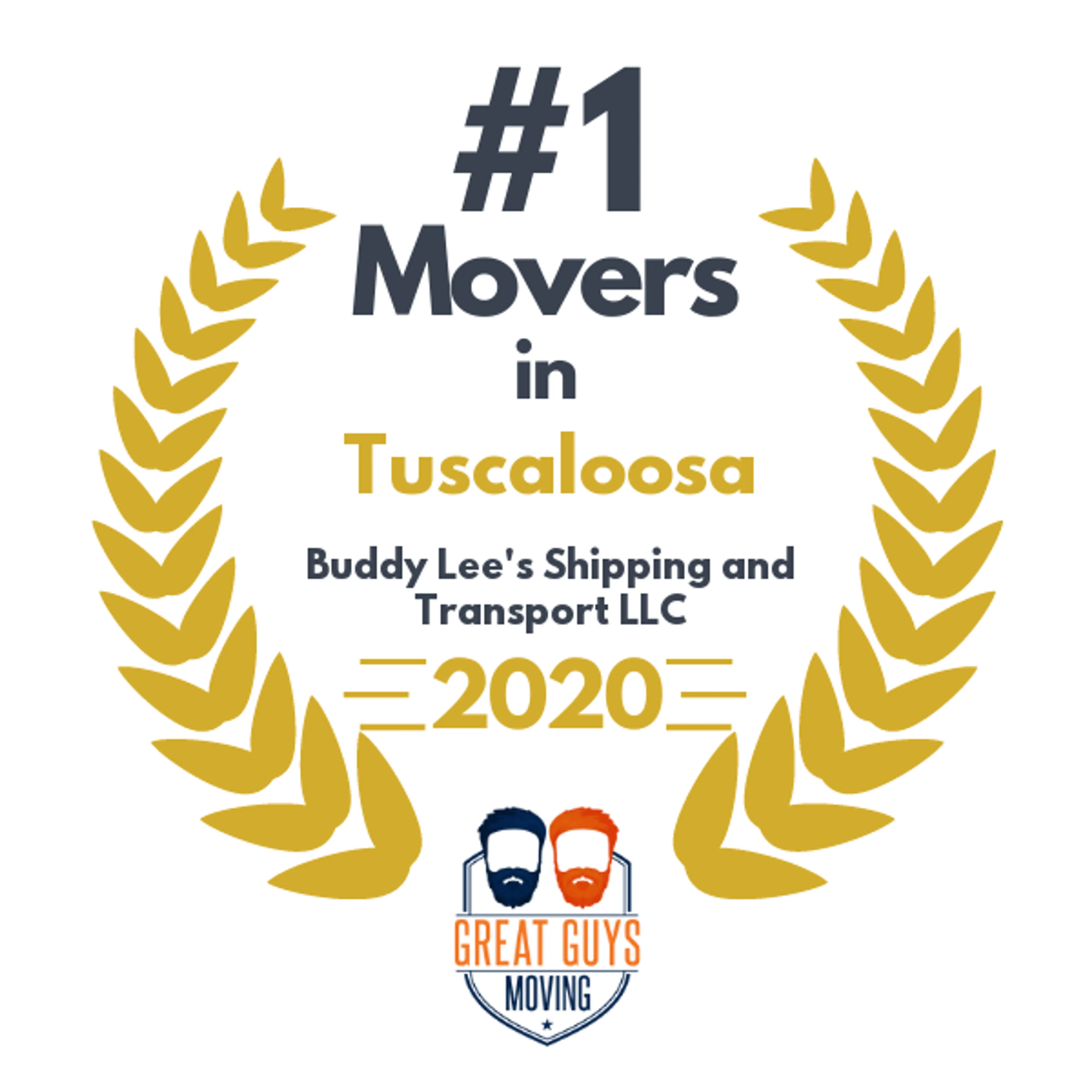 #1 Ranked Movers in Birmingham, AL 2020 award