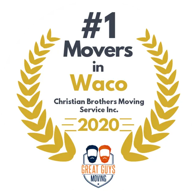 #1 Ranked Movers in Waco, TX 2020 award