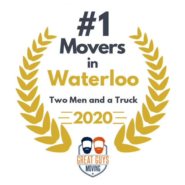 #1 Ranked Movers in Waterloo, IA 2020 award