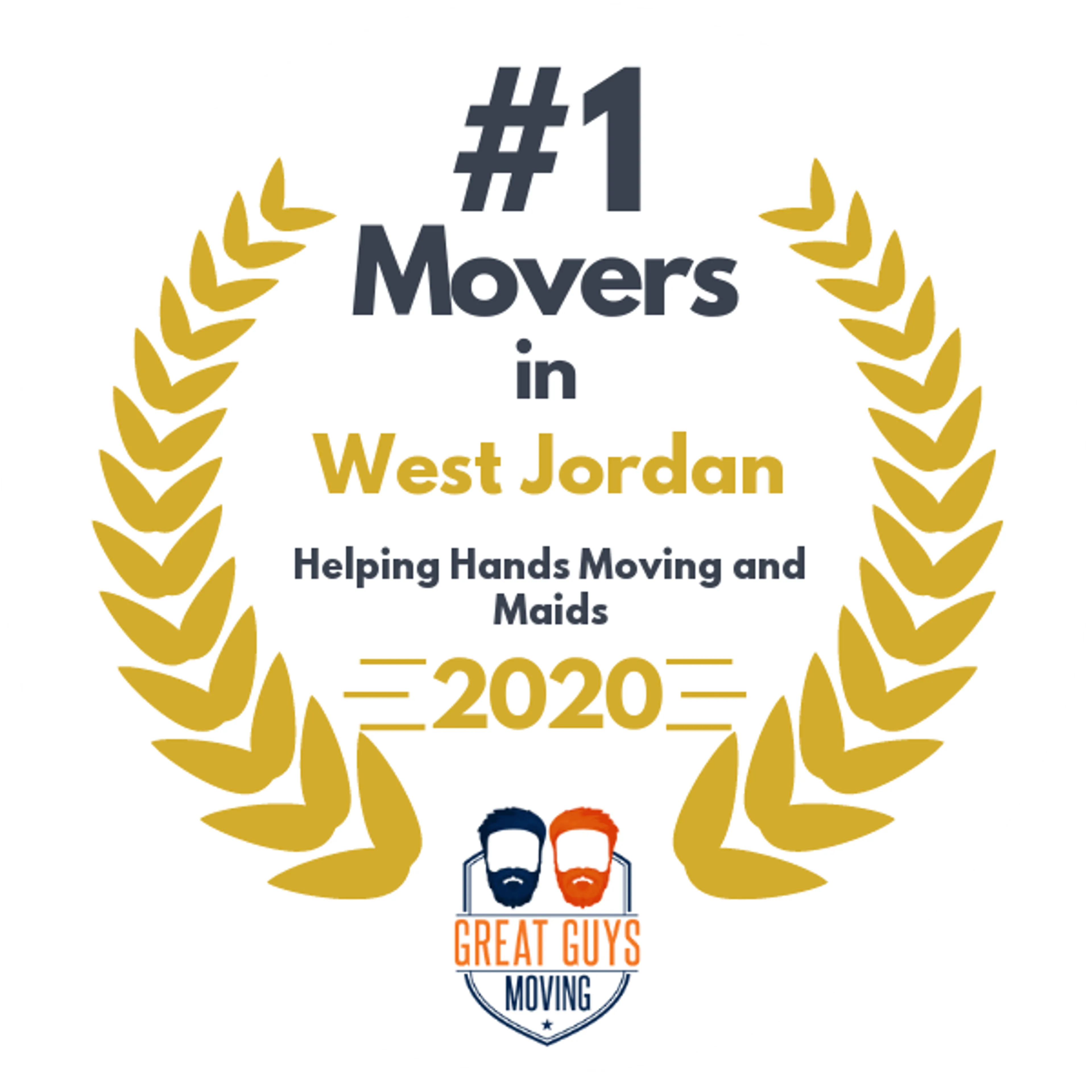 #1 Ranked Movers in Salt Lake City, UT 2020 award